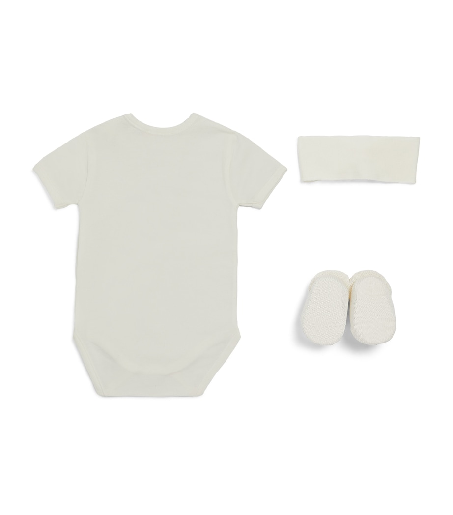 Princess Bodysuit, Booties and Headband Set (1-9 Months) X1 LATTE Image 3