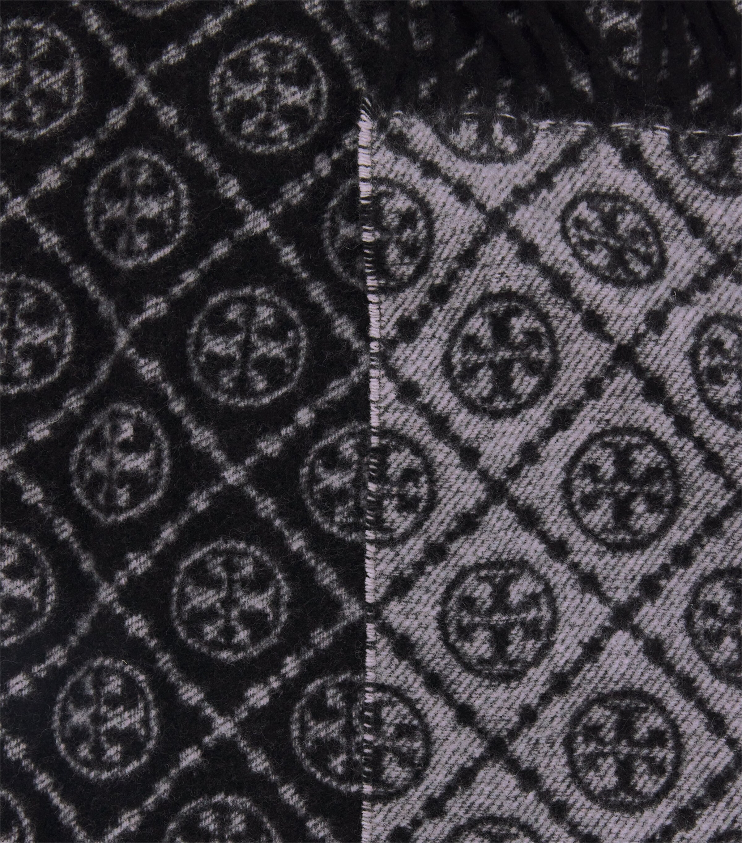 Wool-Cashmere Monogram Scarf BLACK 001 Image 4