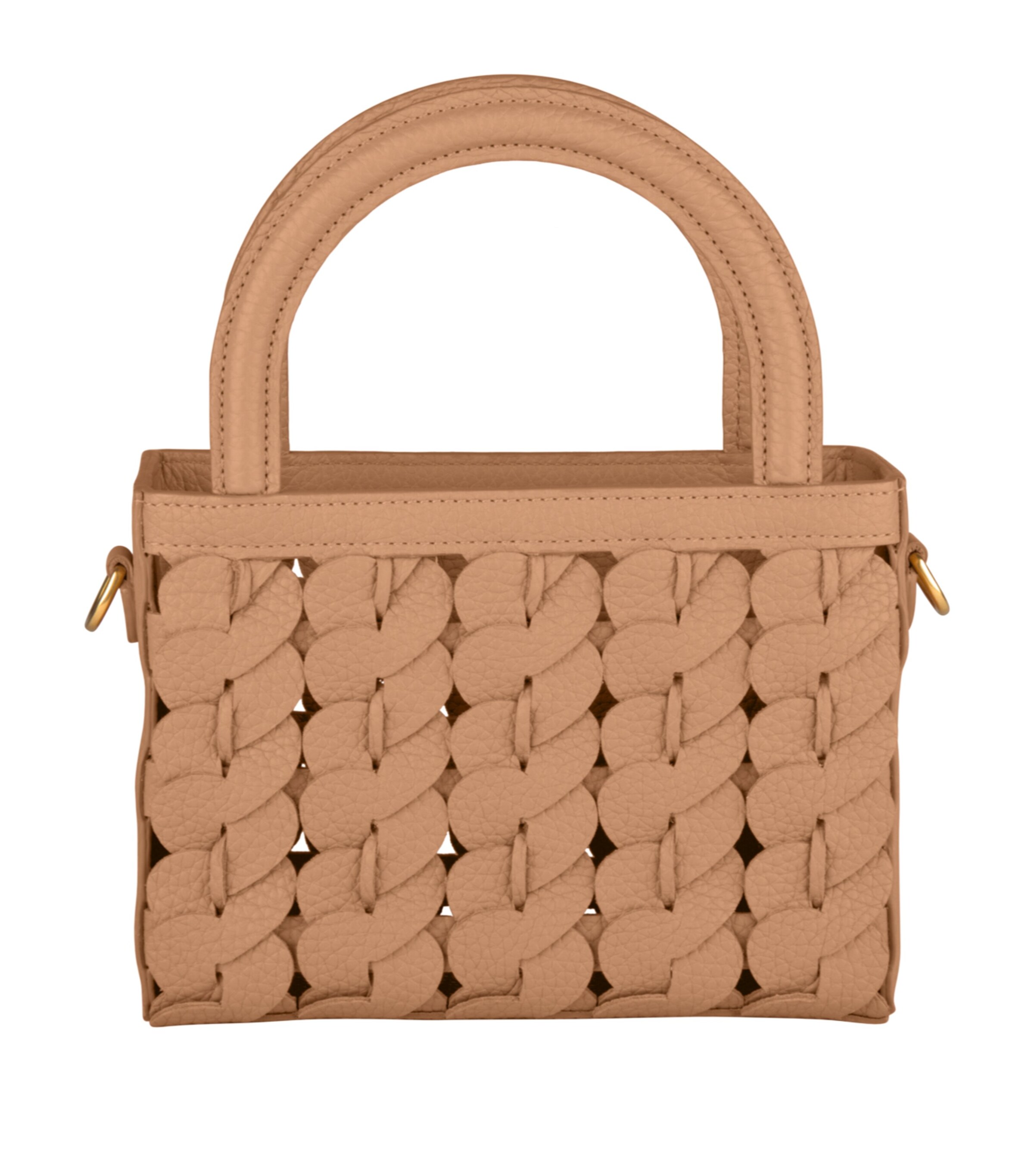 Micro Happy Hearts Top-Handle Bag CAMEL Image 4