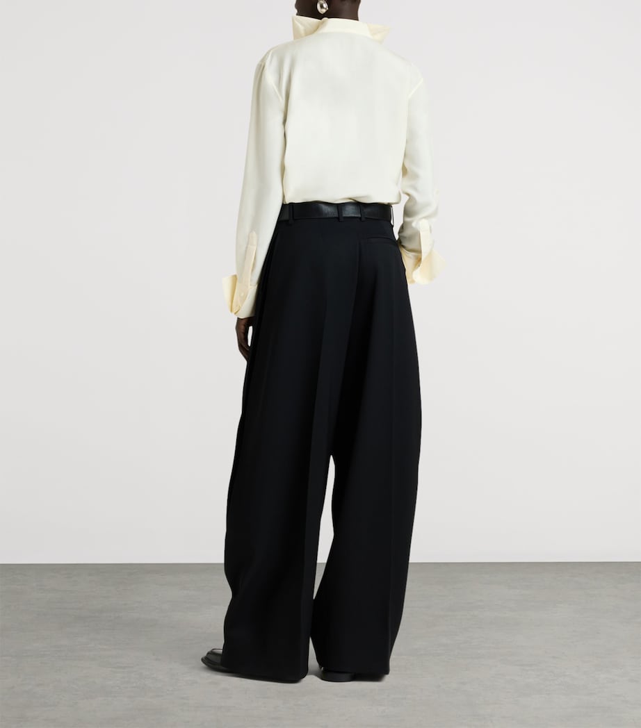 Givenchy Womens Silk Reverse-Collar Shirt Image 3