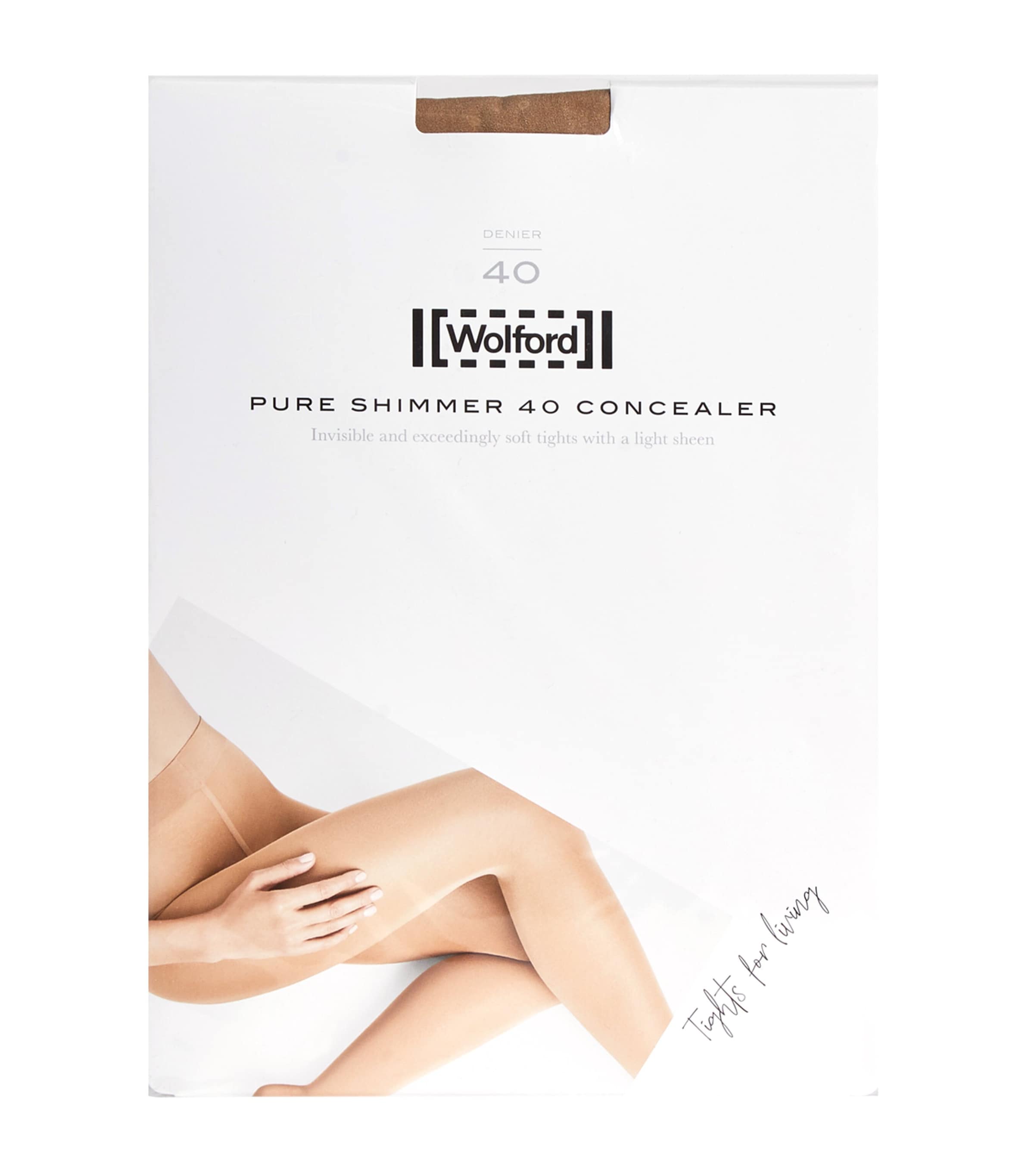 Wolford Pure Shimmer 40 Concealer Tights In Brown