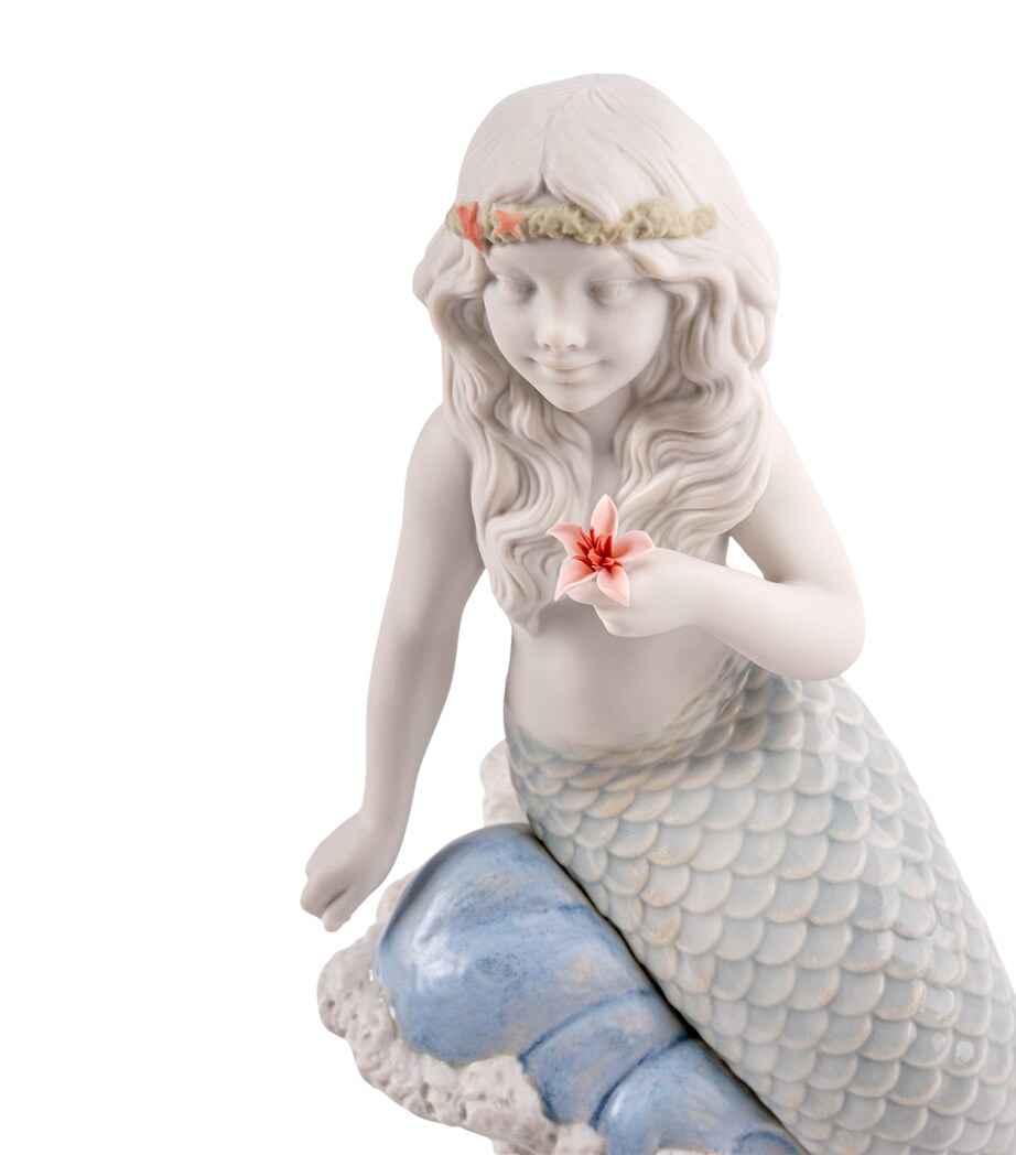 Lladró Porcelain Little Mermaid Figurine White & Blue Image 6
