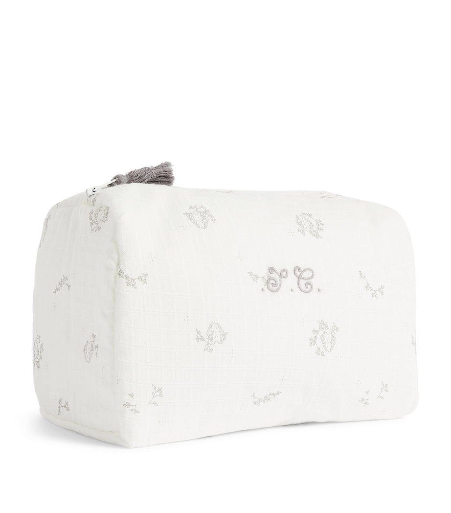 Cotton Rabbit Print Toiletry Bag 11 - ÉCRU / IVORY Image 3