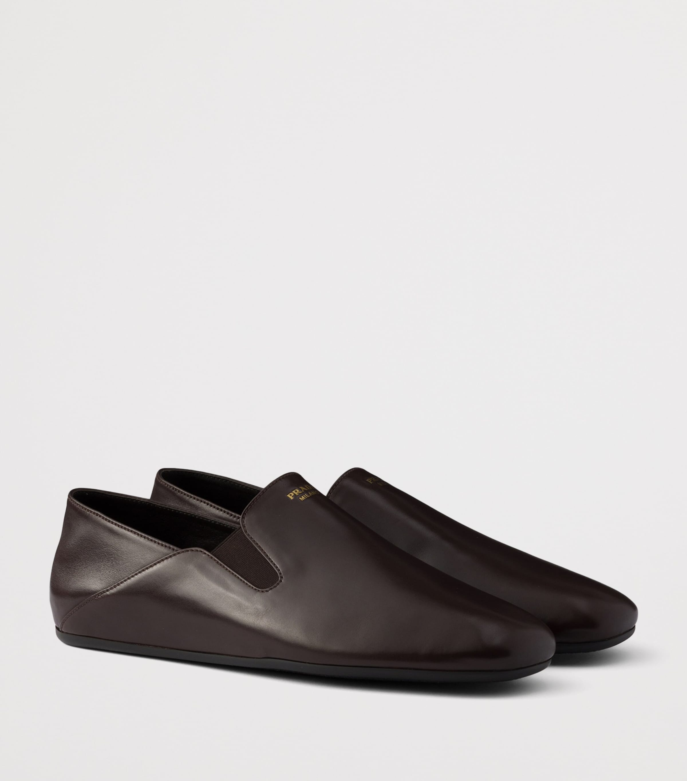 Prada Leather Loafers Brown Image 2