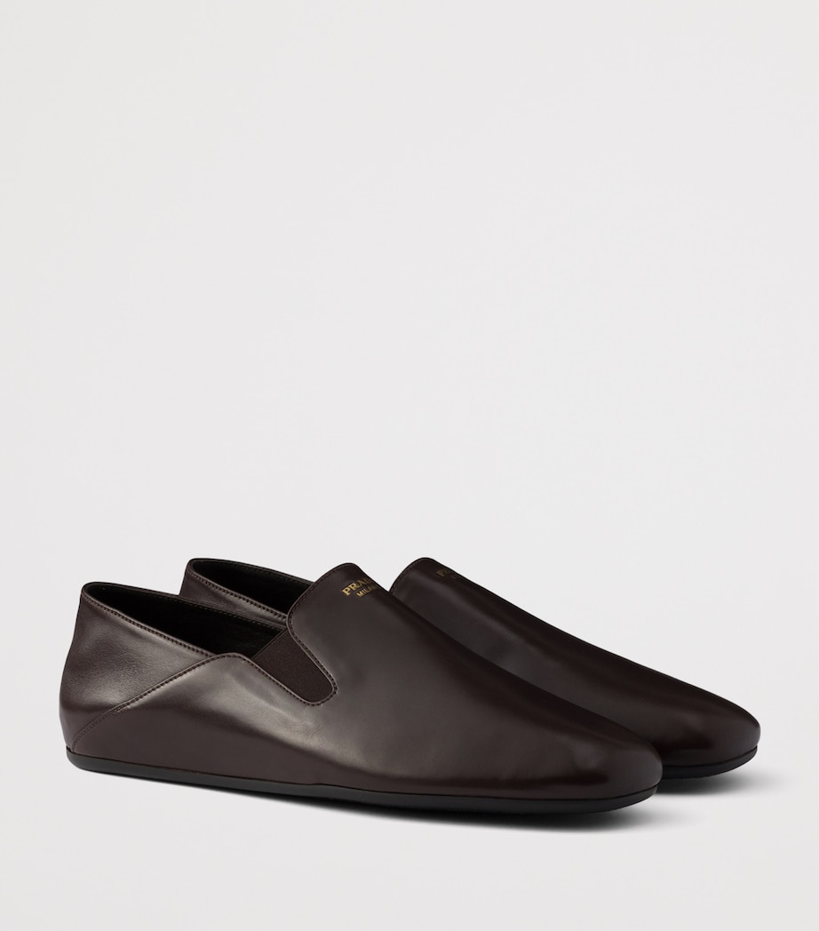 Prada Leather Loafers Brown Image 2