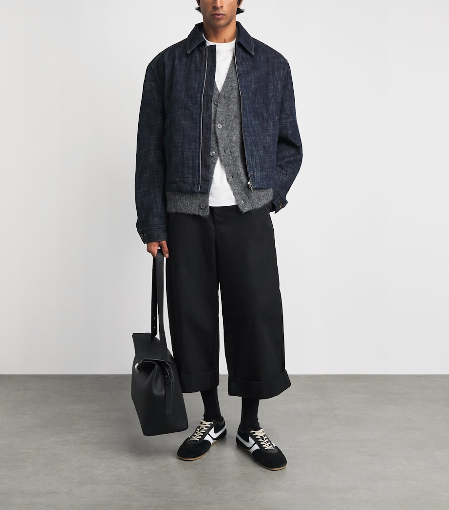 Jacquemus Mens Logo Denim Jacket Dark Navy Image 2