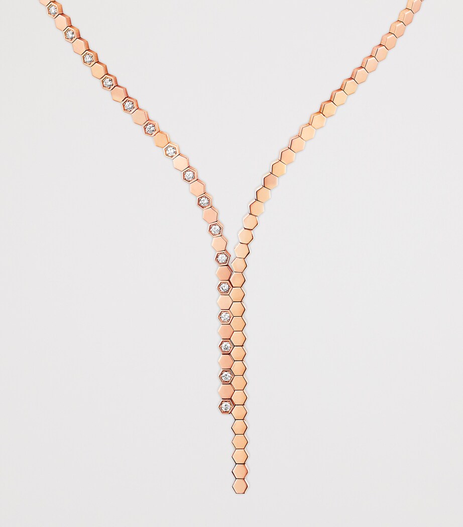 Chaumet Rose Gold and Diamond Bee de Chaumet Asymmetric Necklace Pink Gold Image 2