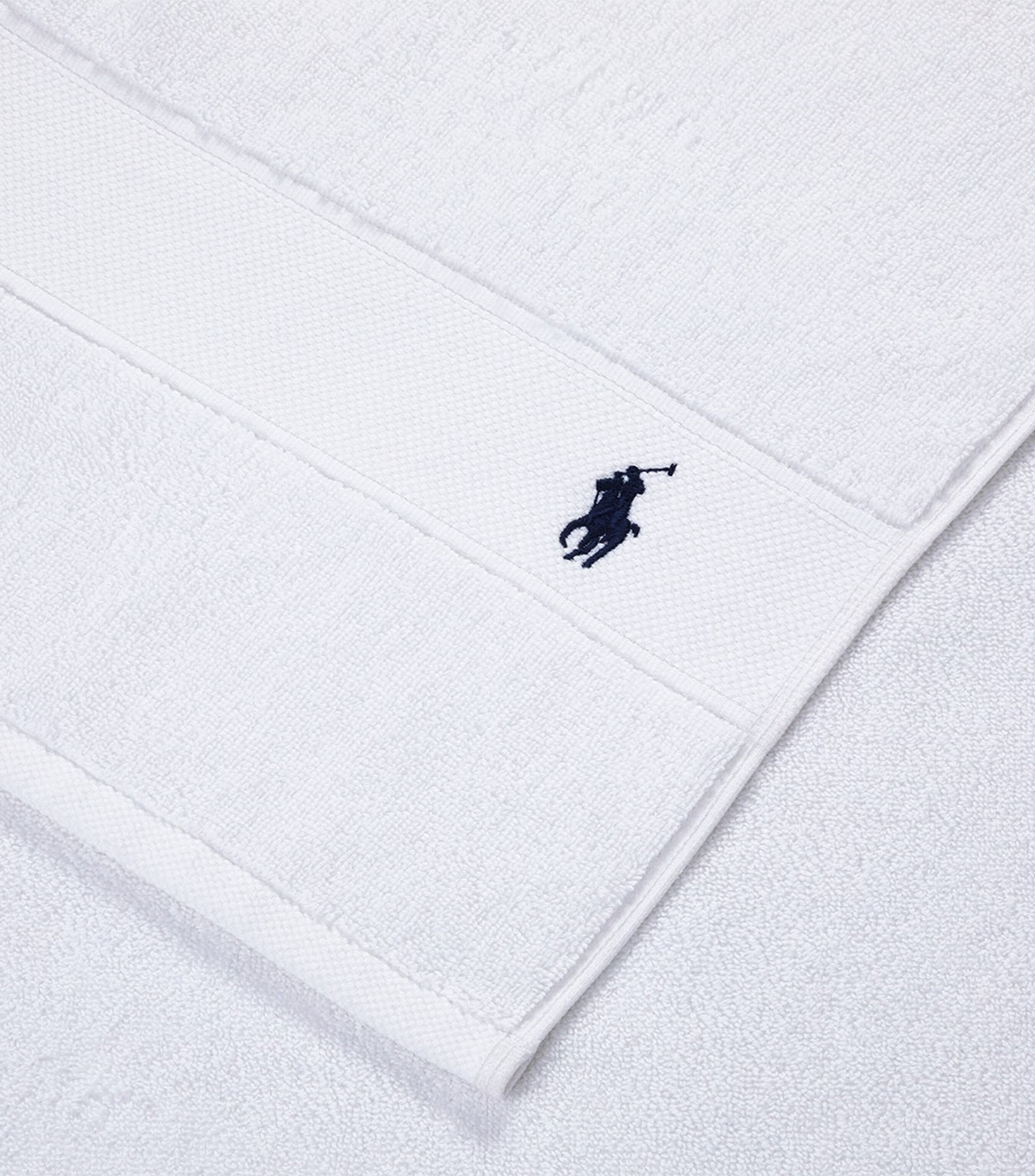 Polo Player Bath Sheet (90cm x 160cm) WHITE Image 6