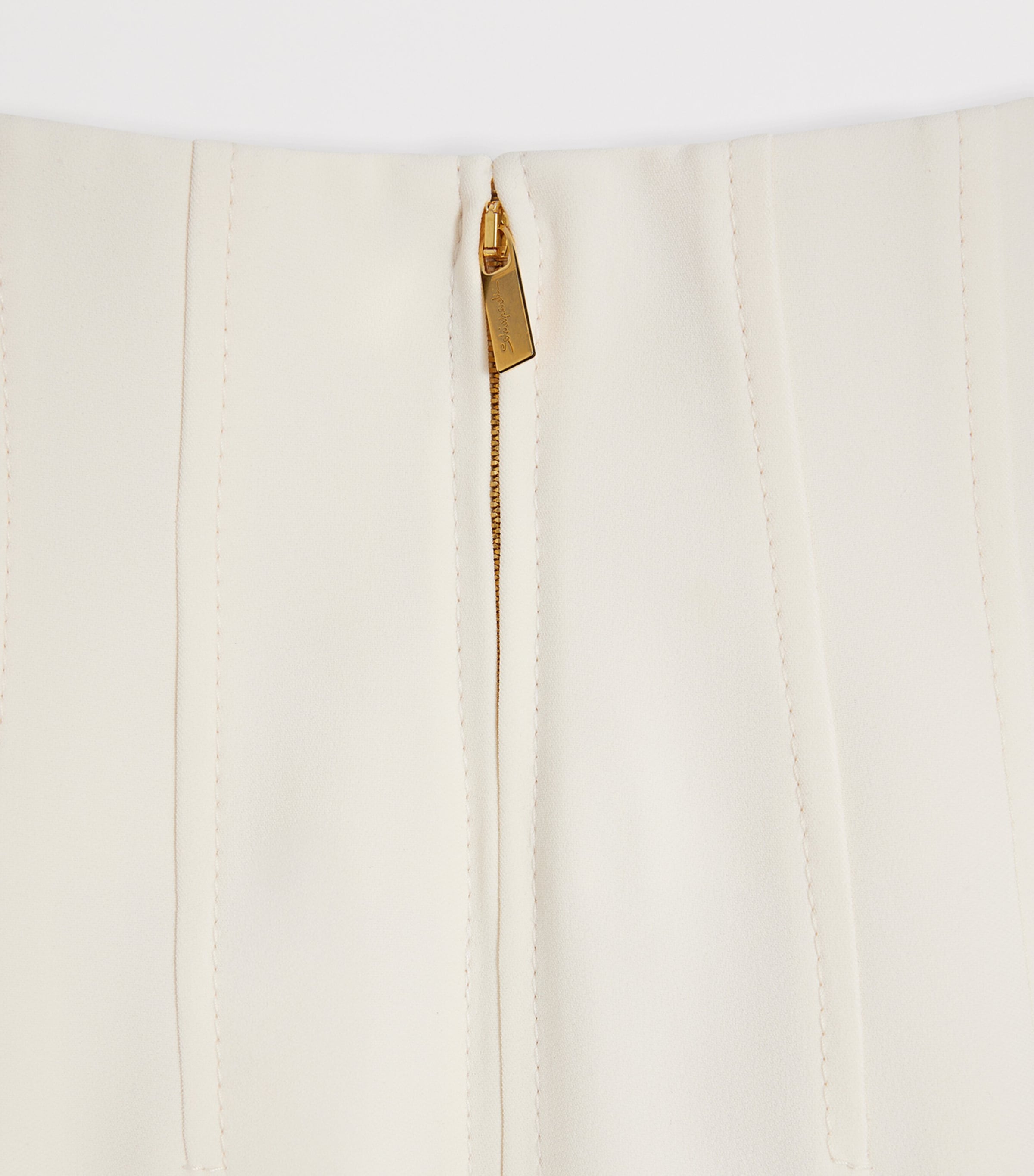 Silk-Wool Corset Trousers 107ECRU Image 2