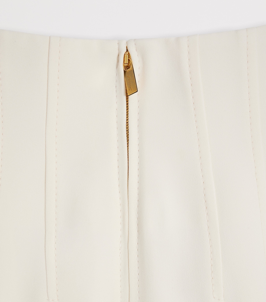 Silk-Wool Corset Trousers 107ECRU Image 2