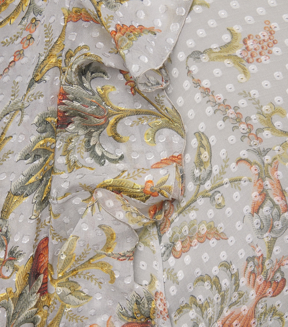 Silk-Blend Floral Maxi Dress X0881 Image 5