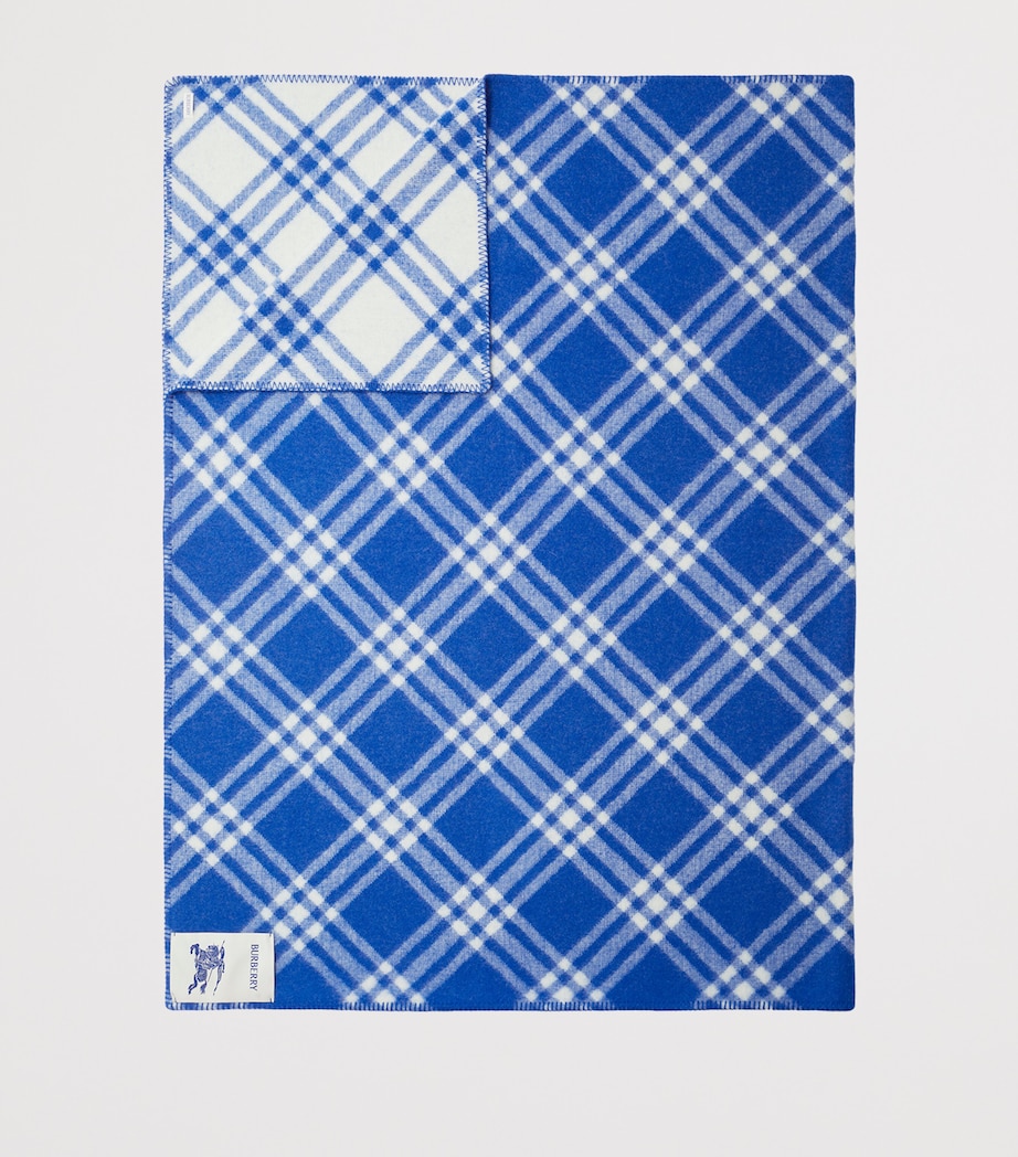 Wool Check Blanket (200cm x 135cm) KNIGHT Image 3