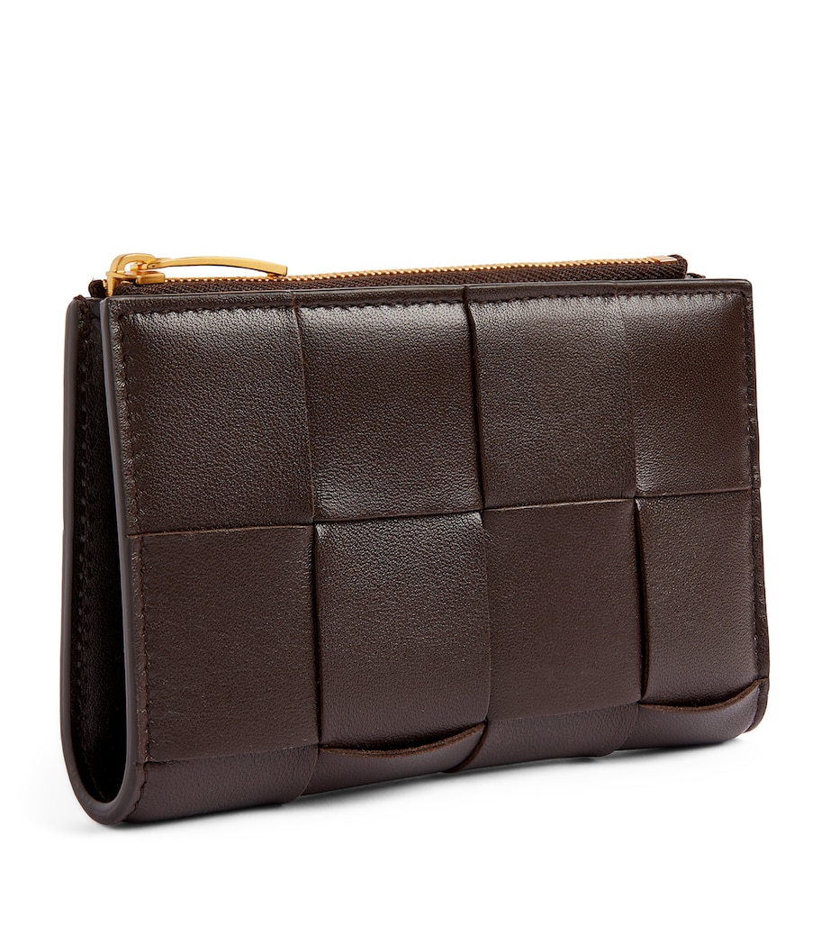 Bottega Veneta Leather Intrecciato Bifold Wallet Fondant Gold Image 3