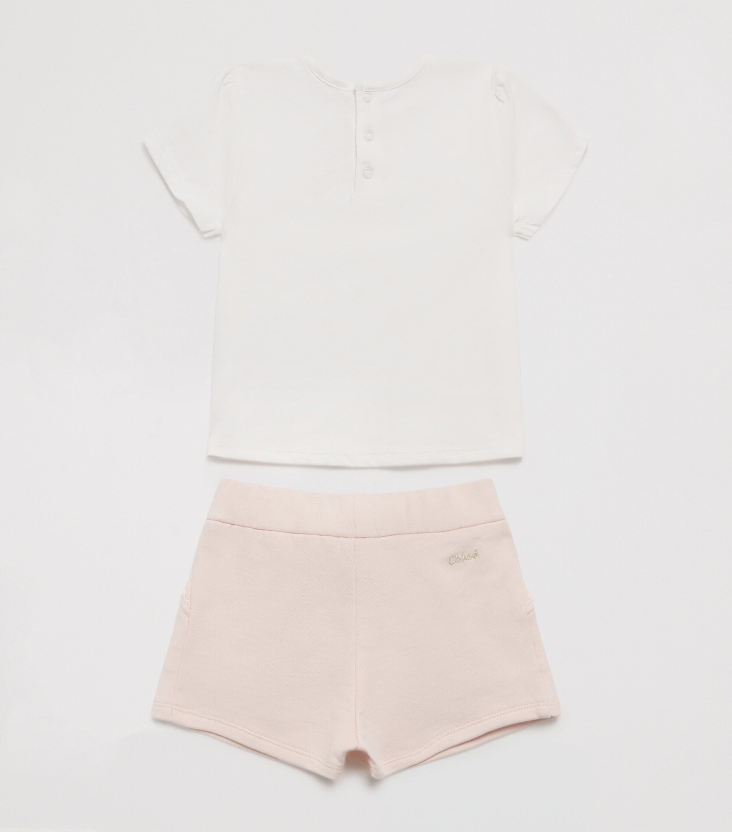 Top and Shorts Set (6-18 Months) S01 PINK  WHITE Image 2