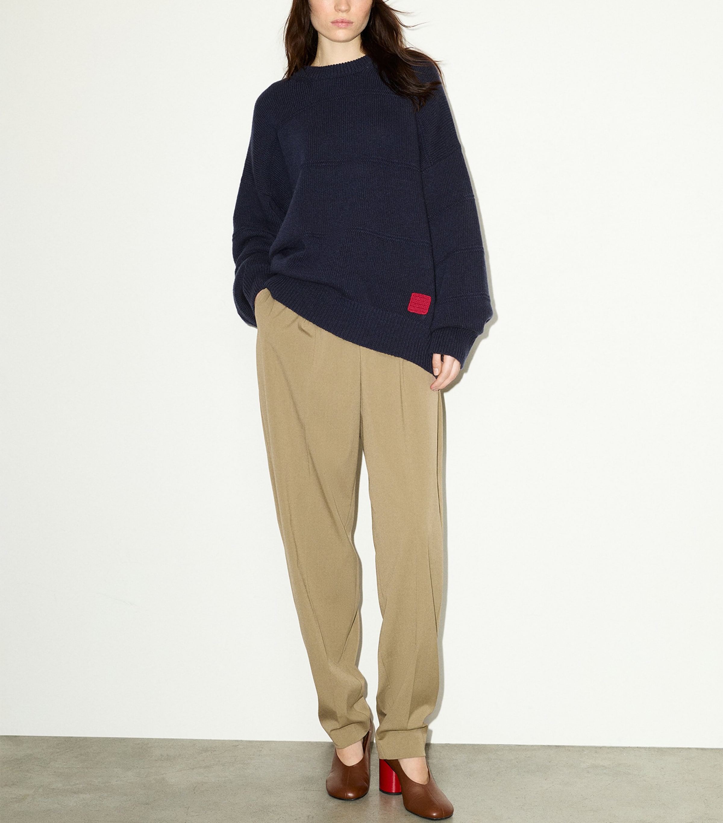 MAX&Co. Womens Virgin Wool Sweater Navy Image 5