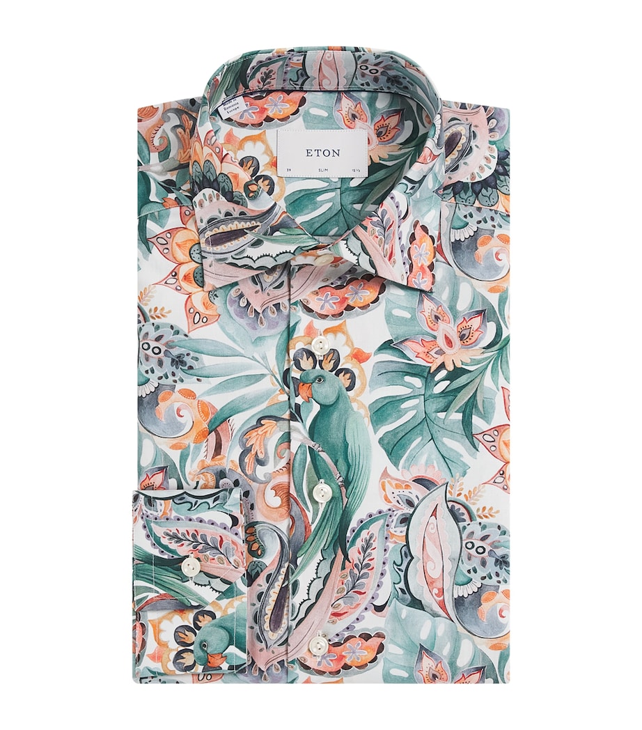 Cotton Printed Slim-Fit Shirt 99 MUTLI Image 1