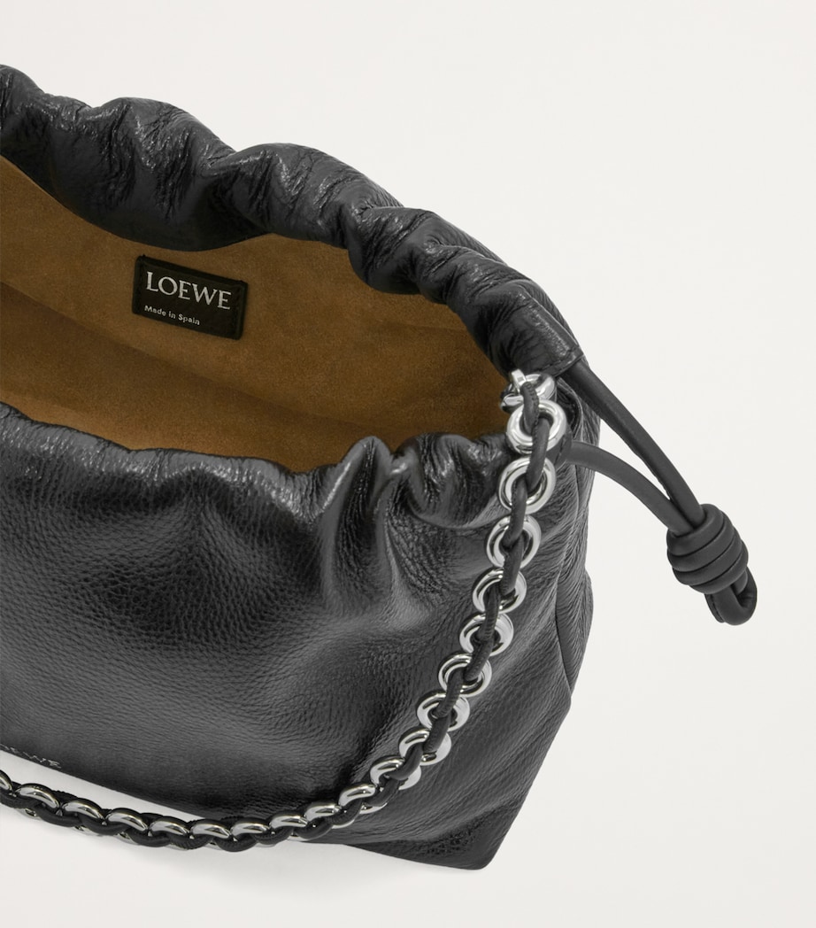 LOEWE Medium Leather Flamenco Purse Black Image 7