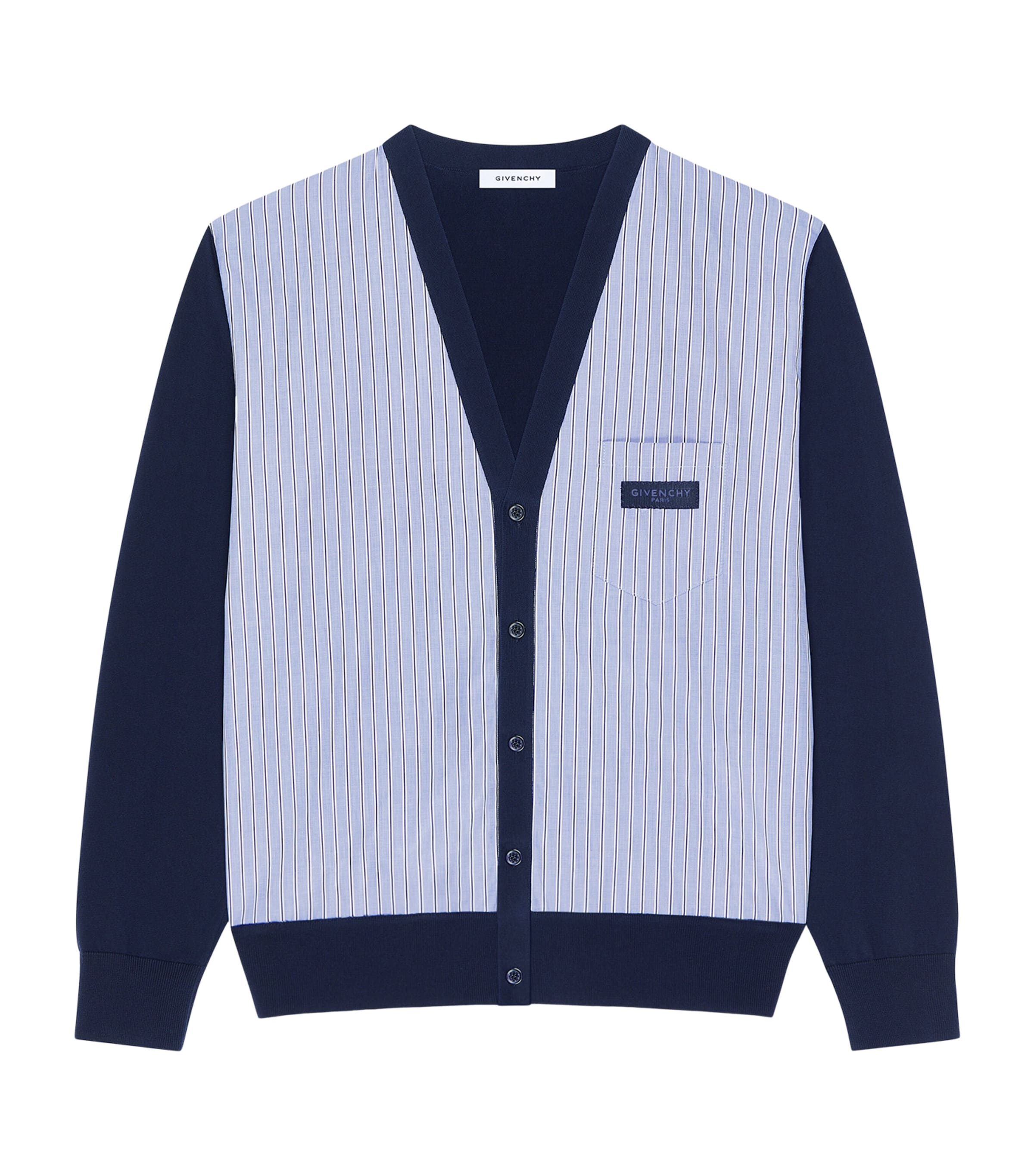 Givenchy Mens Cotton Panelled Cardigan Image 1