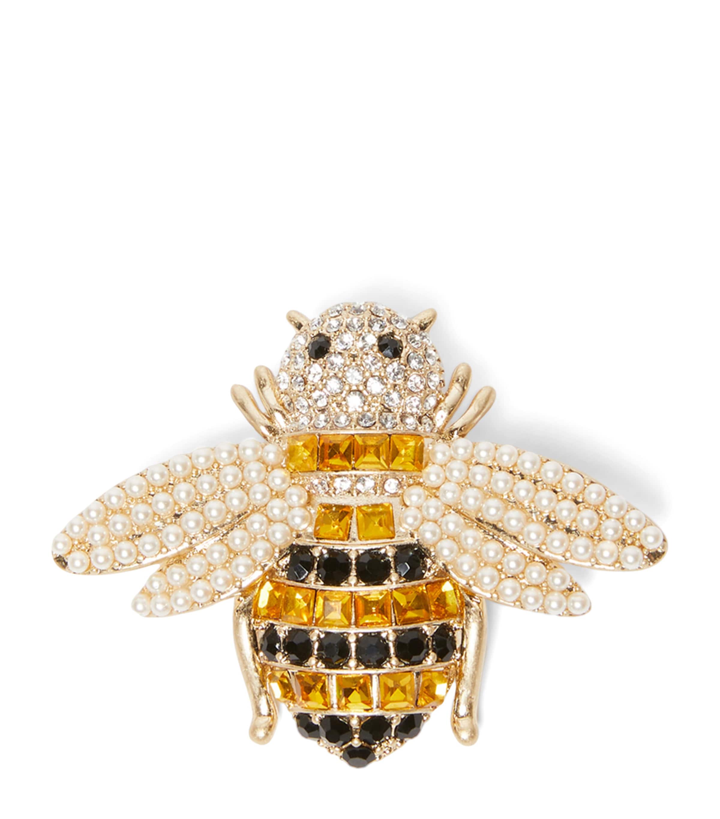 Embellished Bee Brooch BLACK Image 1