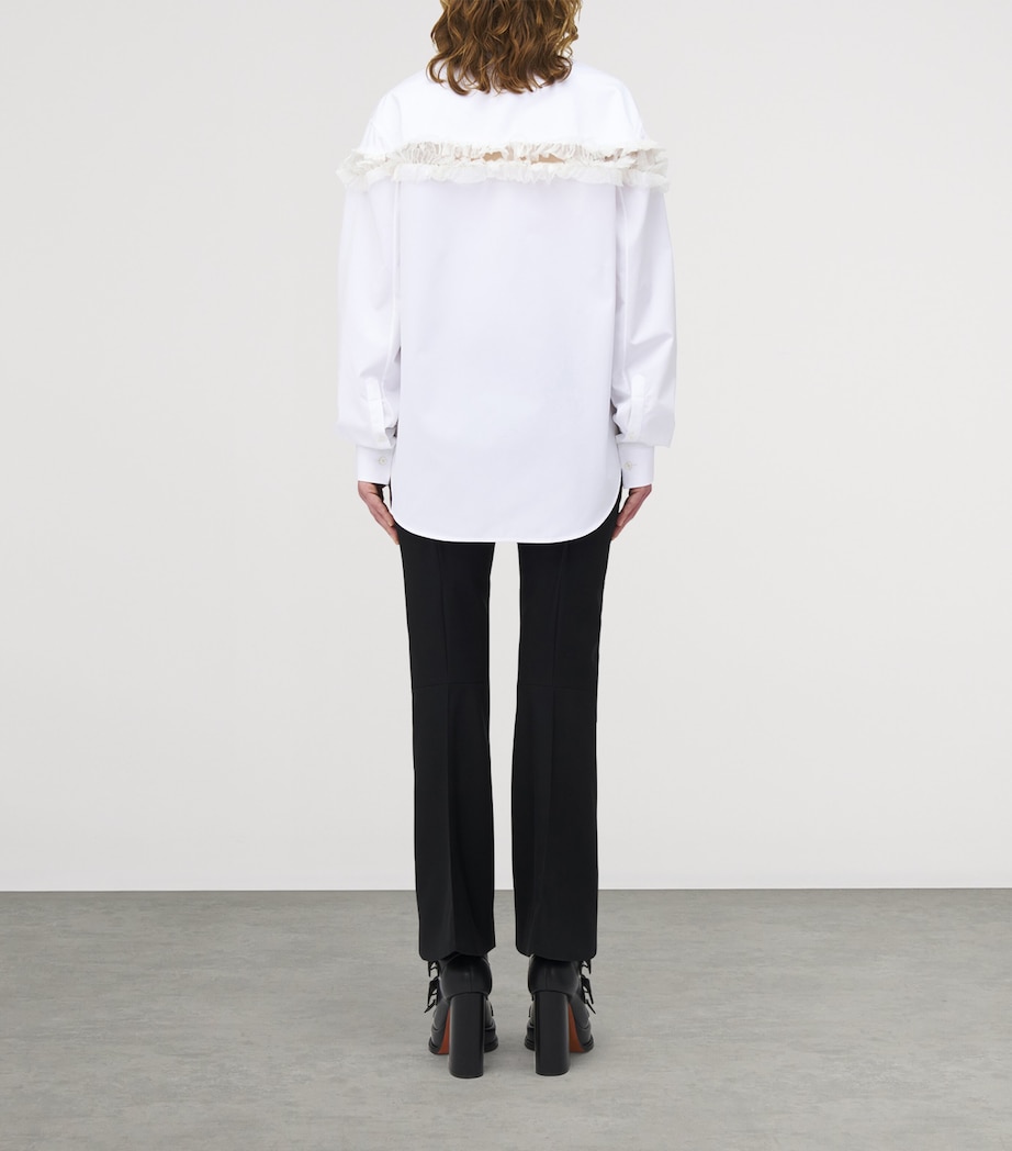 Cotton Slashed Creponne Detail Shirt 9000 Image 4