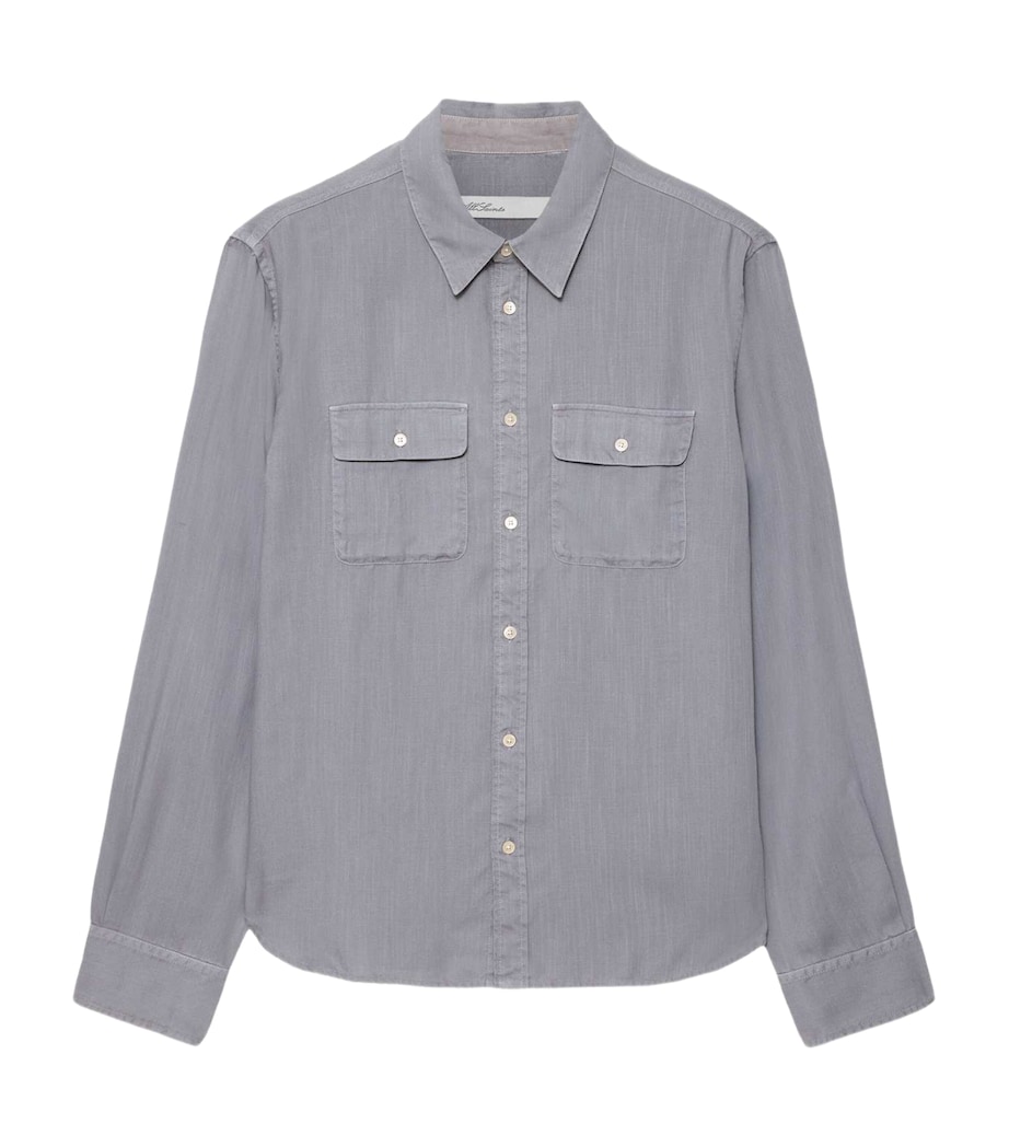 AllSaints Mens Bond Shirt Cloud Grey Image 1