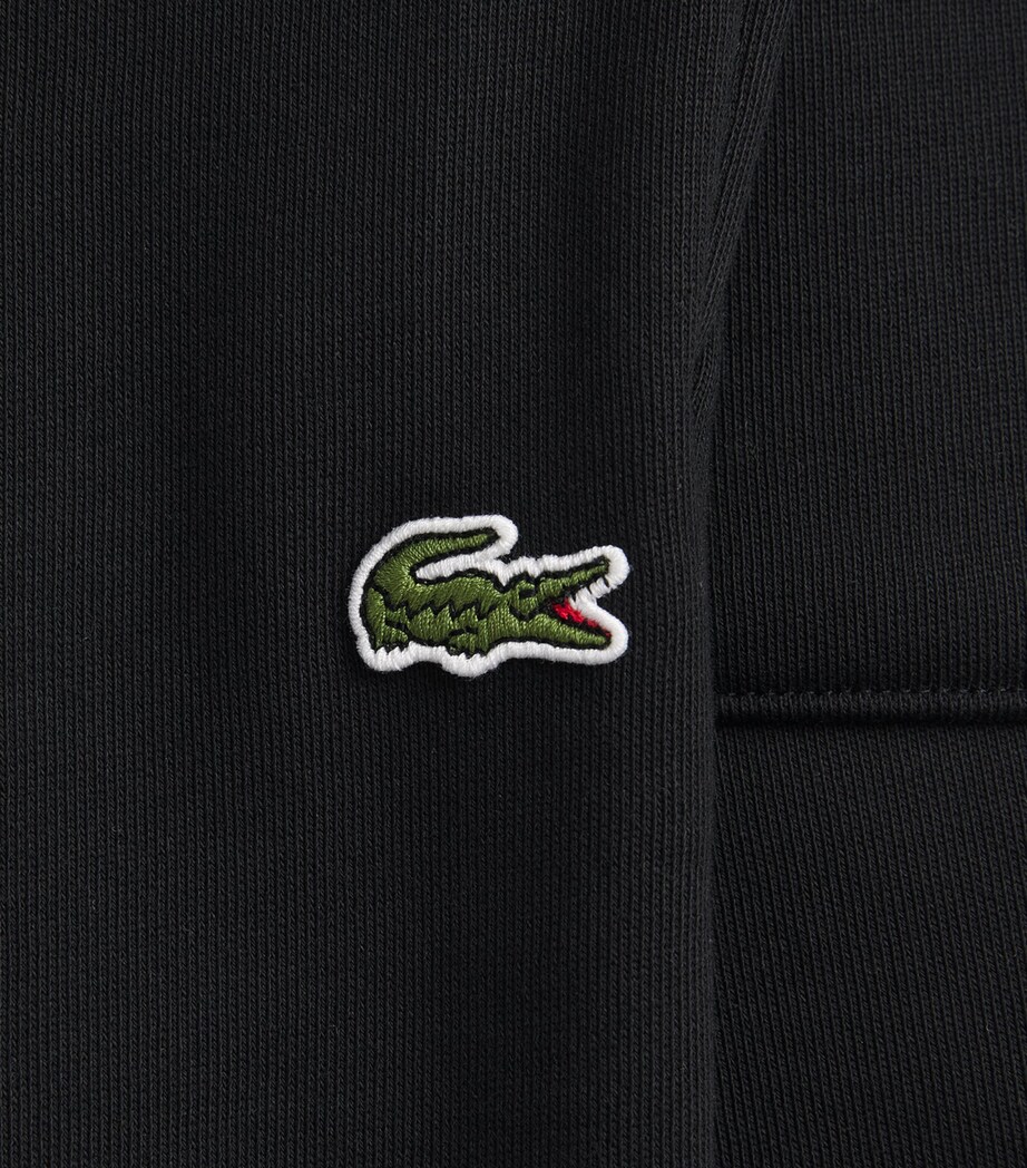 Lacoste Cotton Logo Shorts Black Image 6