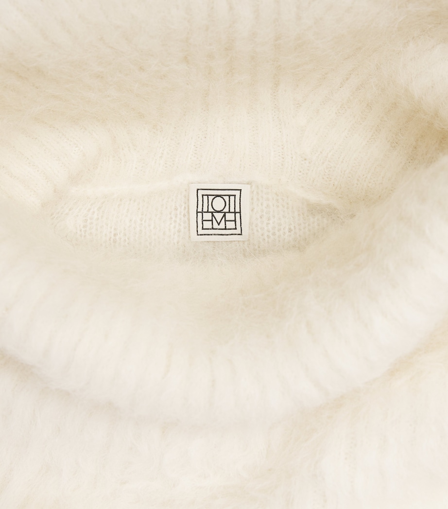 Alpaca-Blend Funnel-Neck Sweater 106 MILK Image 5