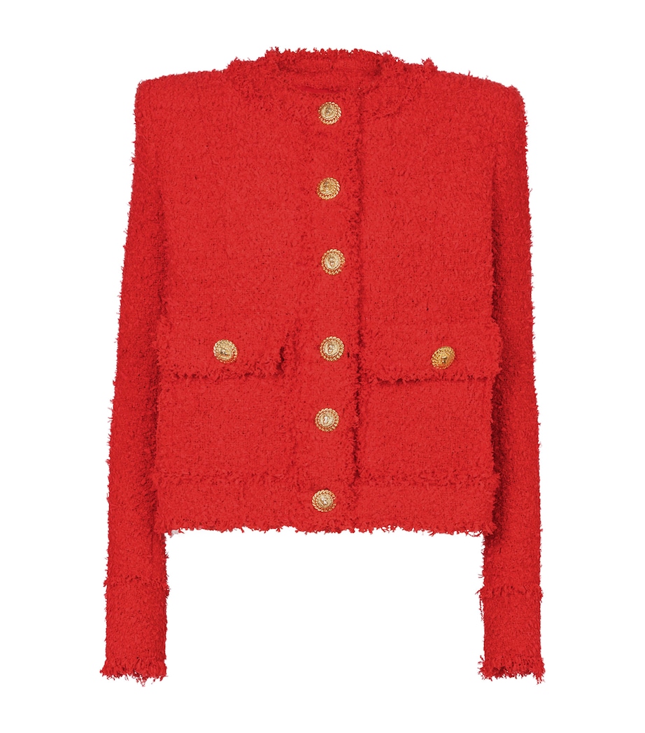 Tweed Cropped Jacket ROUGE Image 1