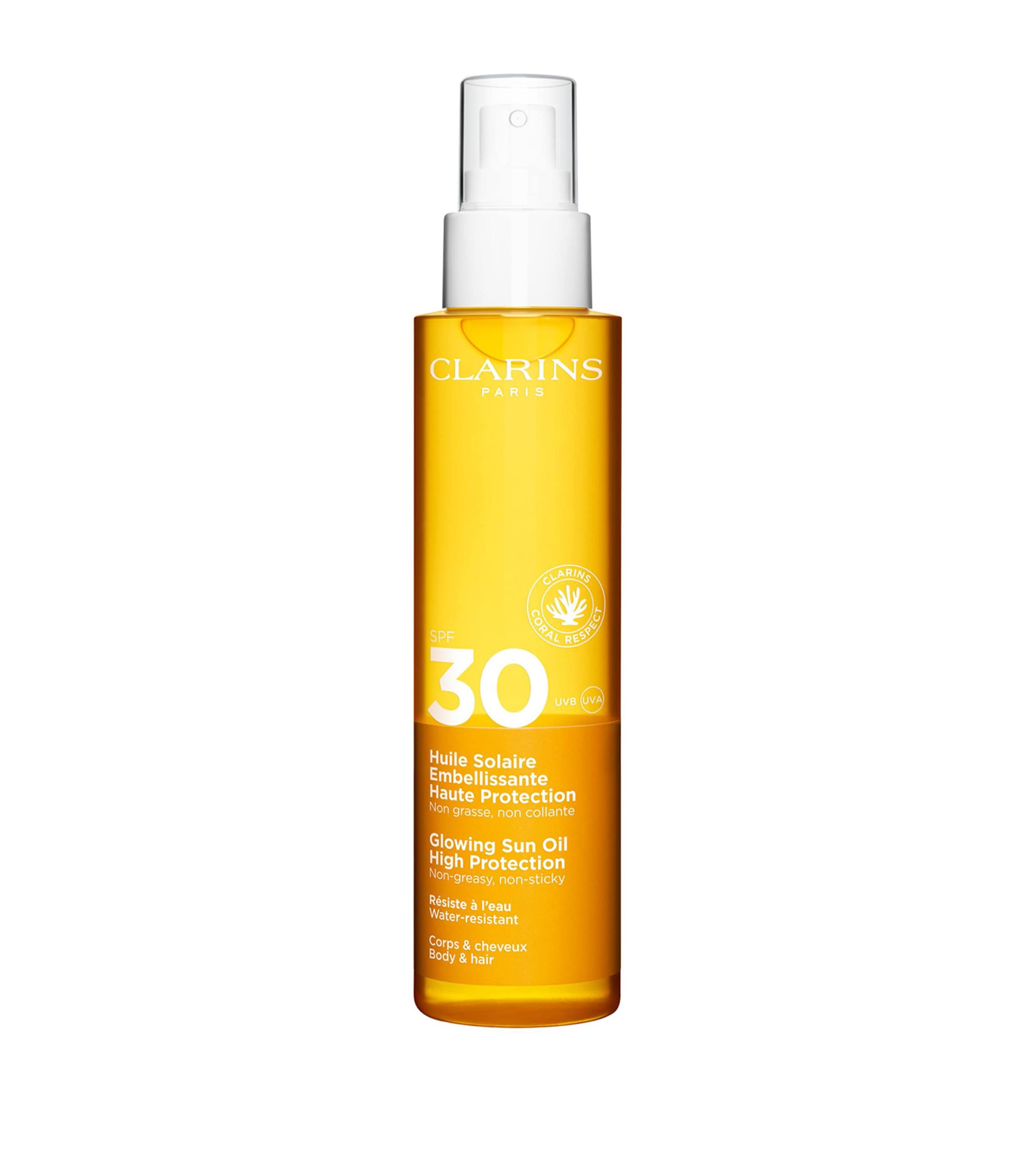 Shop Clarins Glowing Sun Oil High Protection Spf 30