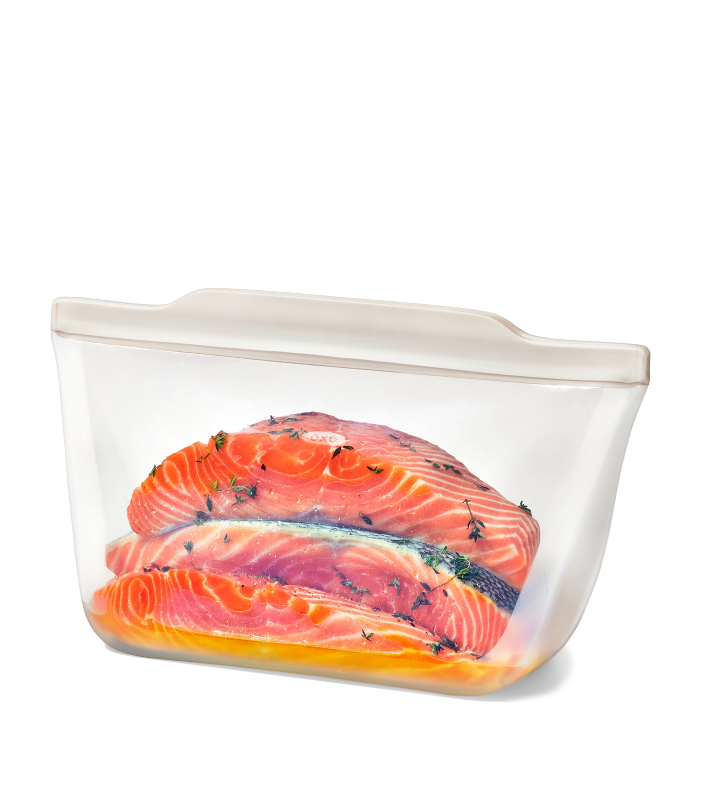 Silicone Reusable Bag (1.8L) CLEAR/WHTE Image 3