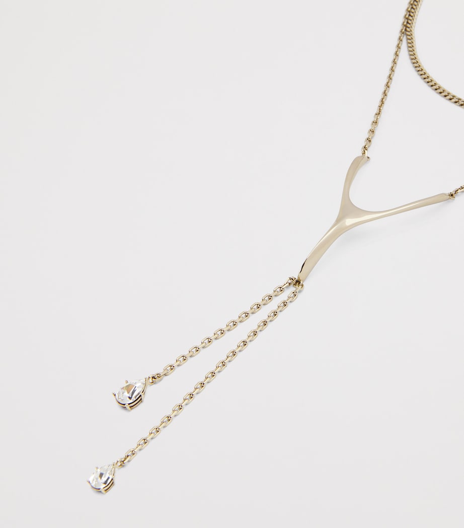 McQueen Embellished Wishbone Necklace Image 3