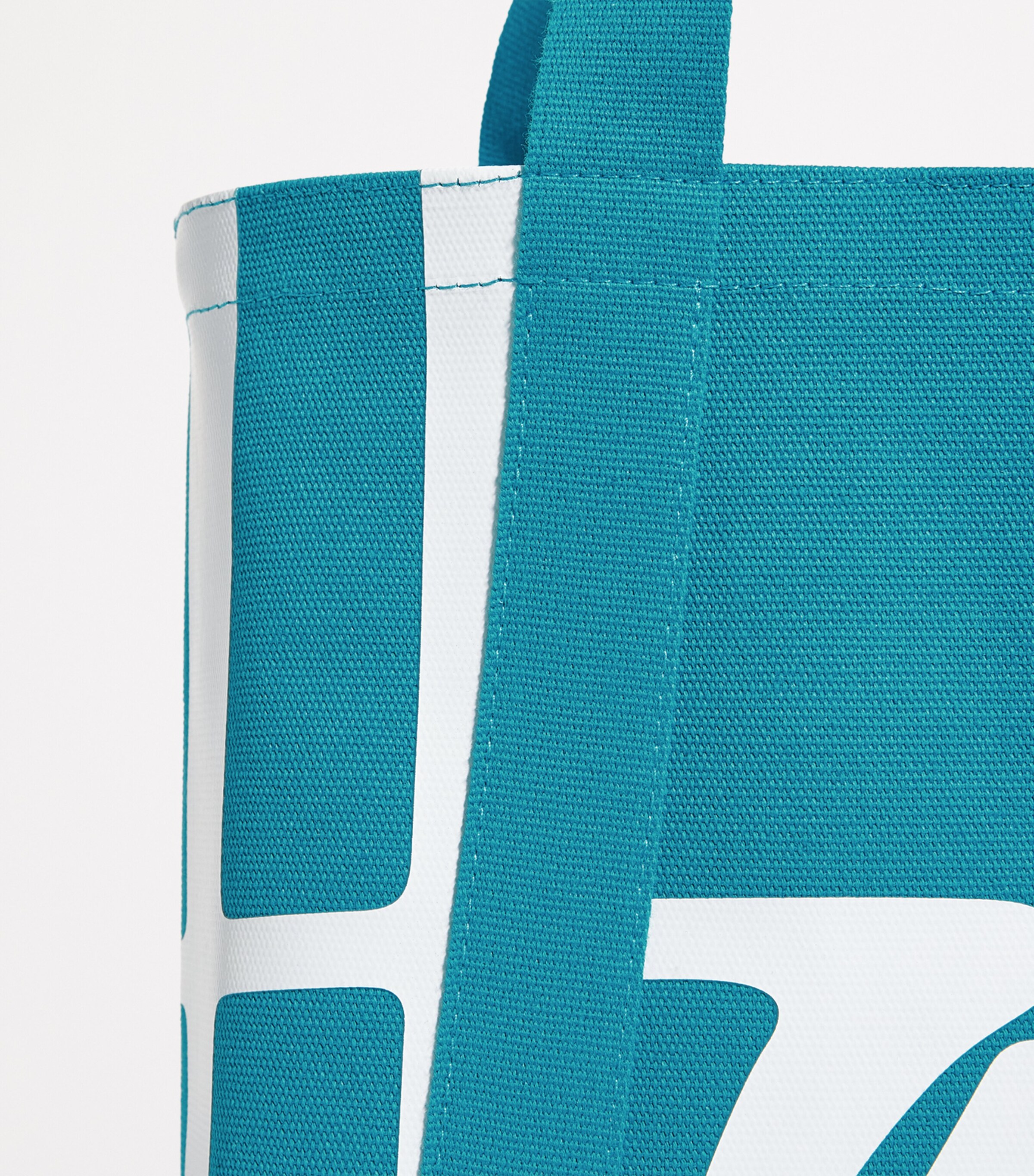 Mini Cotton Logo Tote Bag TEAL Image 7