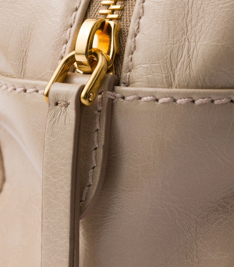 Medium Leather Dangle Top-Handle Bag F0236 Image 5