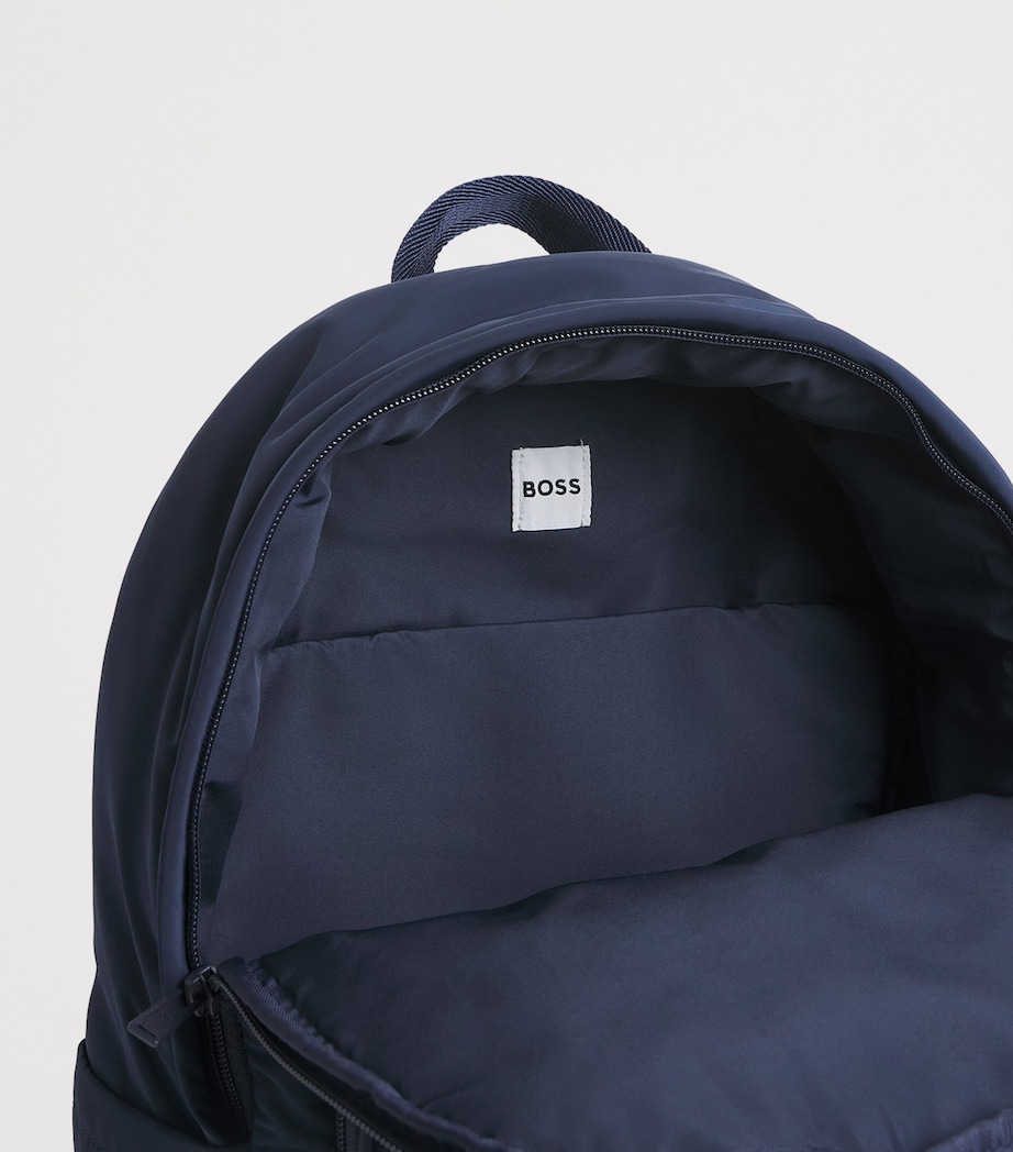 BOSS Kidswear Logo Backpack Navy Image 3