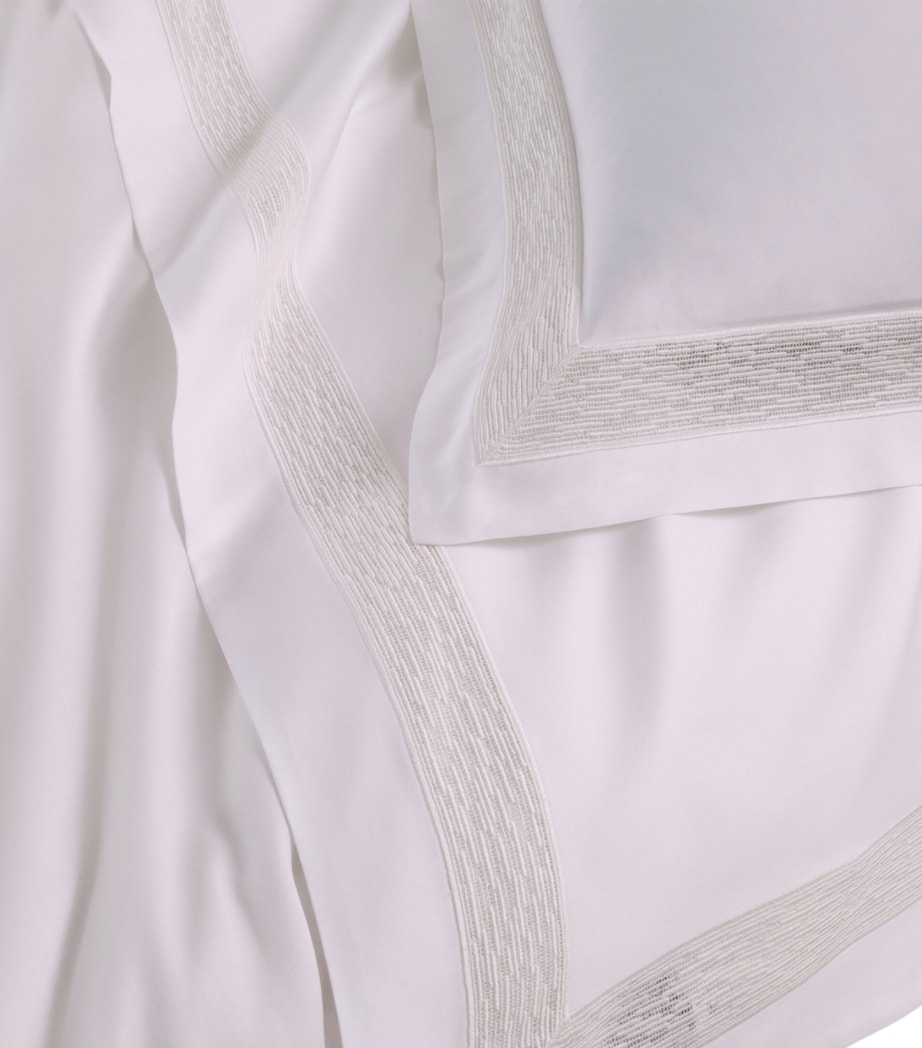 Frette Cotton Balance Lace Oxford Pillowcase (51cm x 71cm) Milk Image 6
