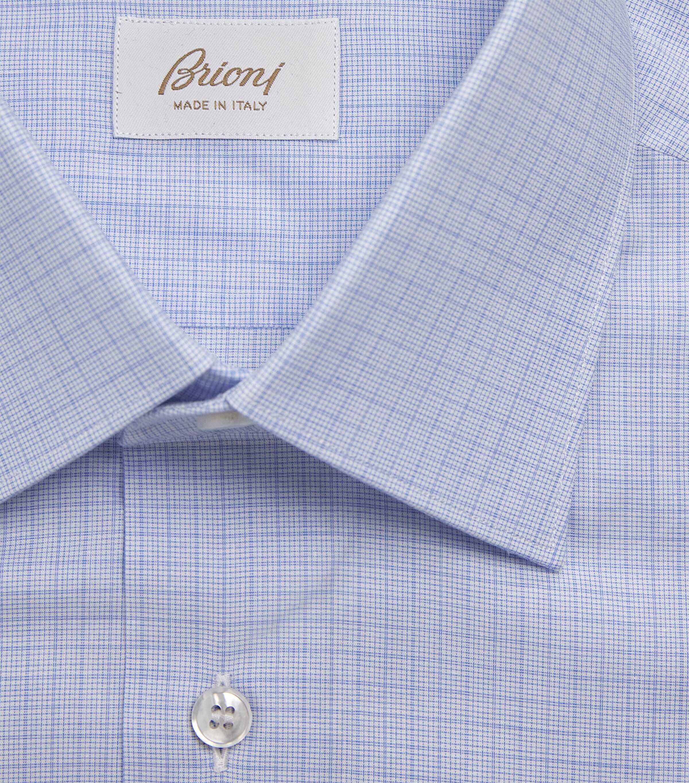 Brioni Mens Cotton Check Shirt Image 5