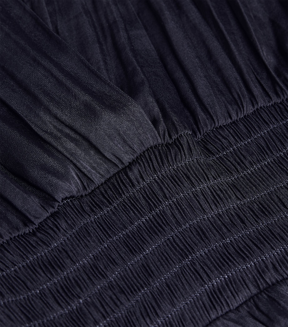 Ruffled Midi Dress NAVY Image 5