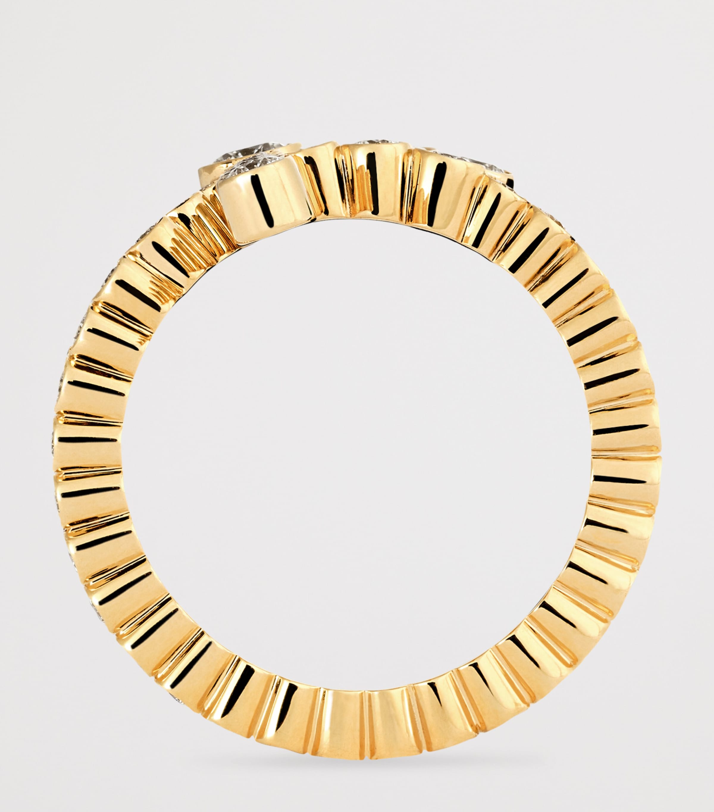 Yellow Gold and Diamond Ensemble ‘F’ Ring YELLOW GOLD Image 3