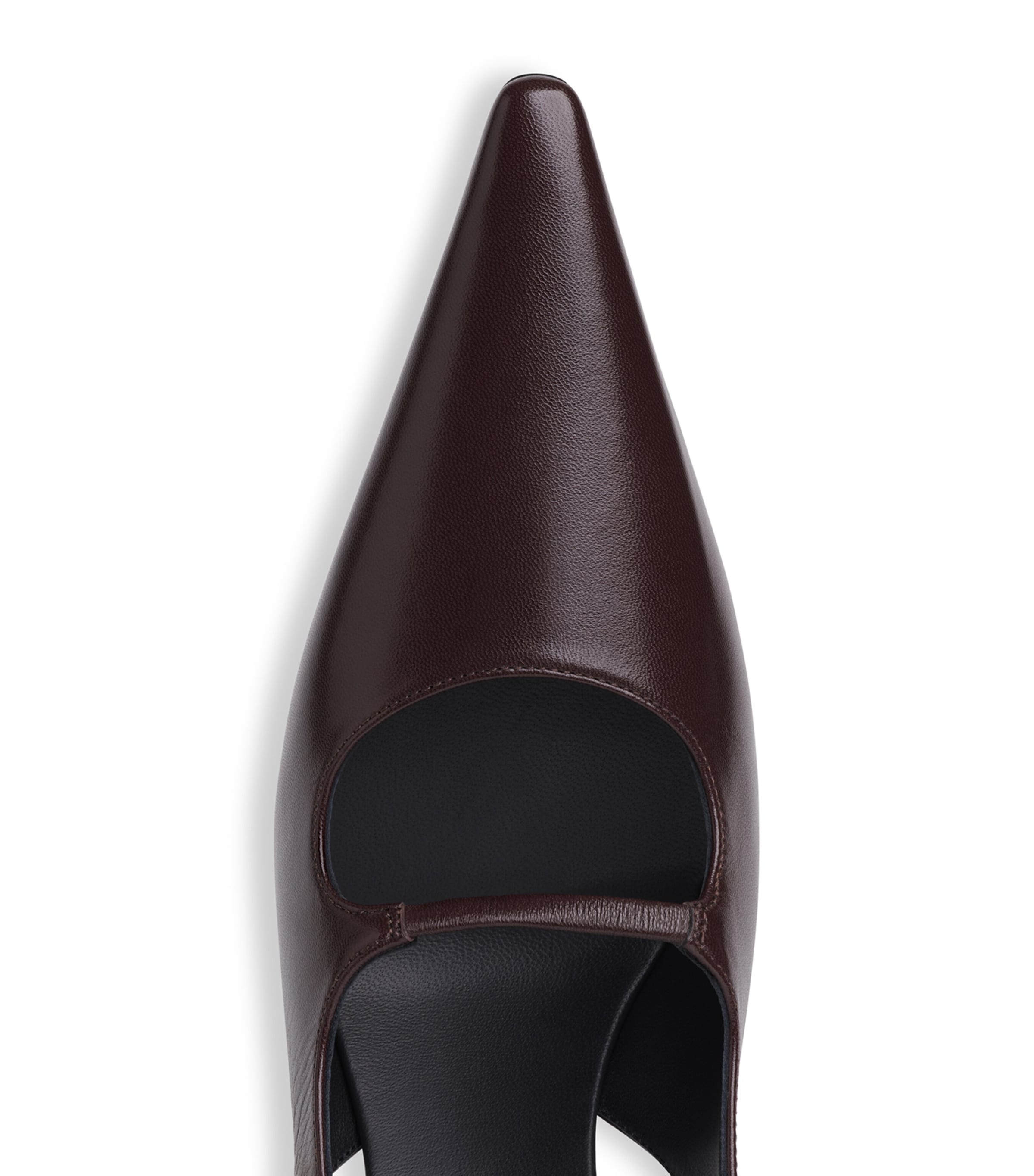 Alaïa Leather Drop Slingback Pumps 80 Dark Brown Image 4