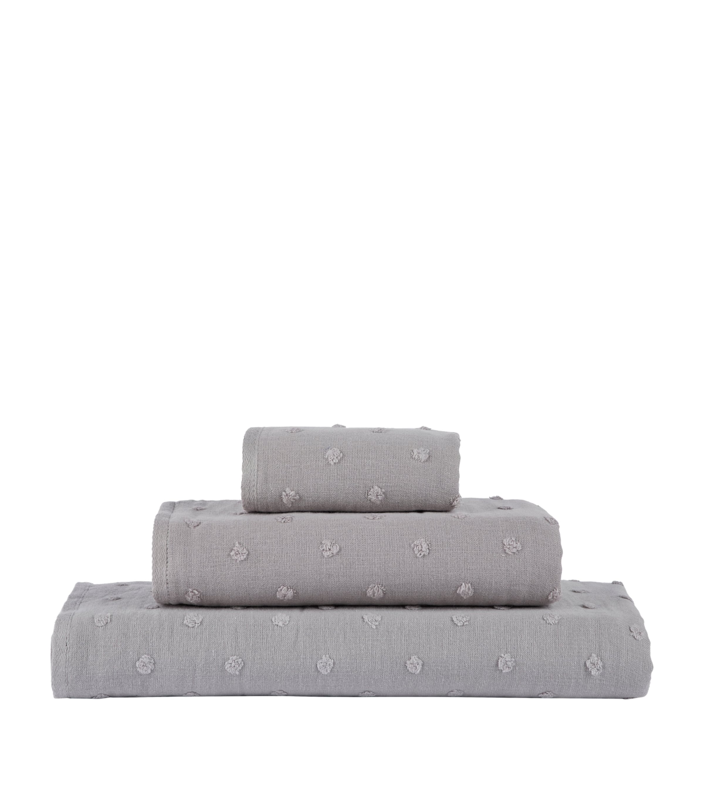 Uchino Zero Twist Gauze Dots Hand Towel In Gray