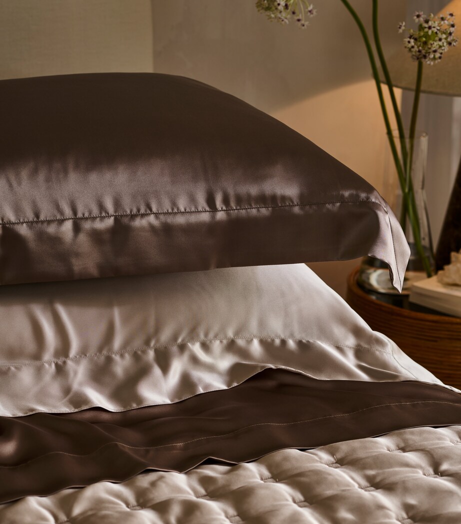 Silk Mocha Square Pillowcase (65cm x 65cm) MOCHA Image 4
