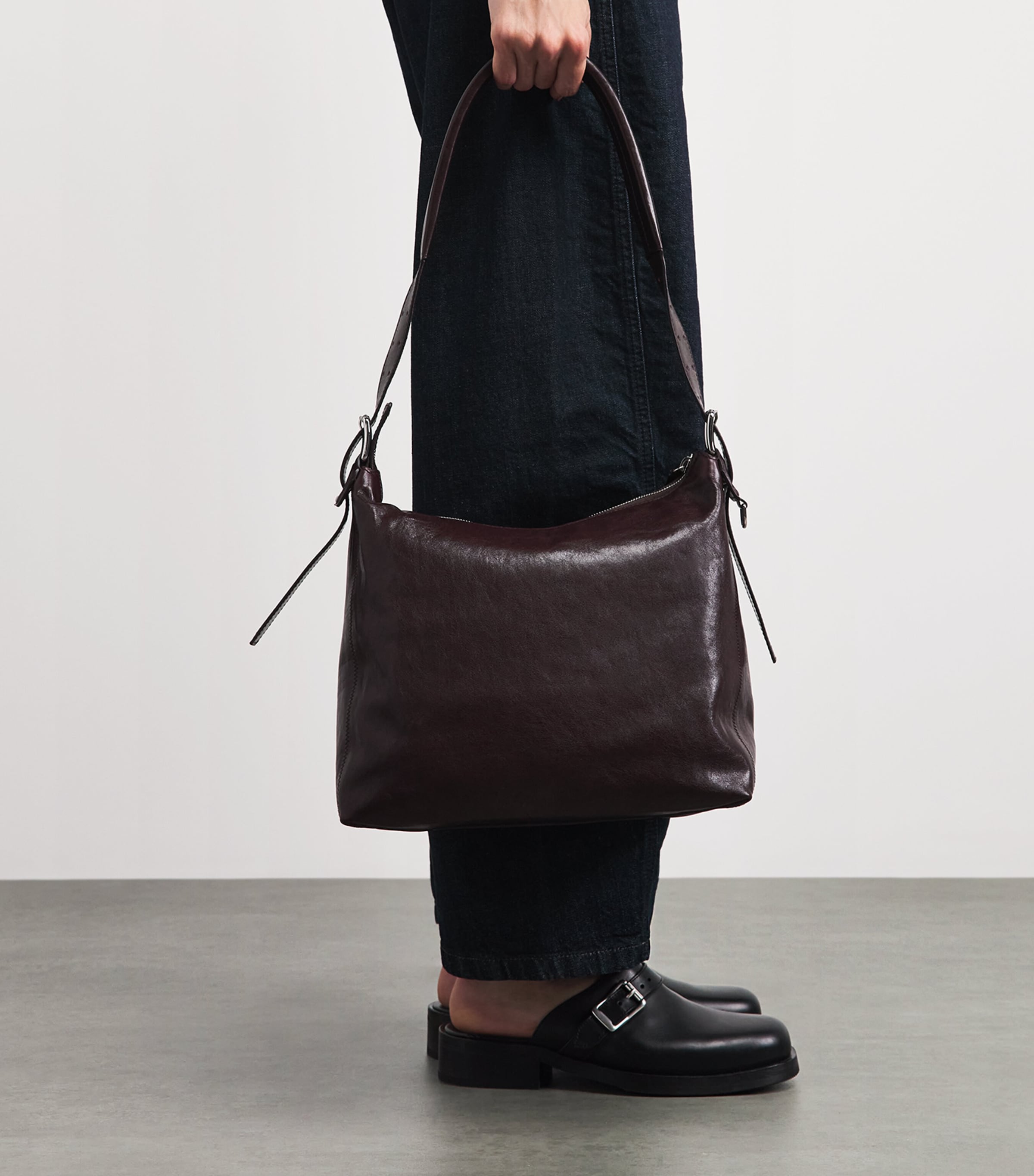 Lemaire Small Leather Belted Shoulder Bag Chianti Image 4
