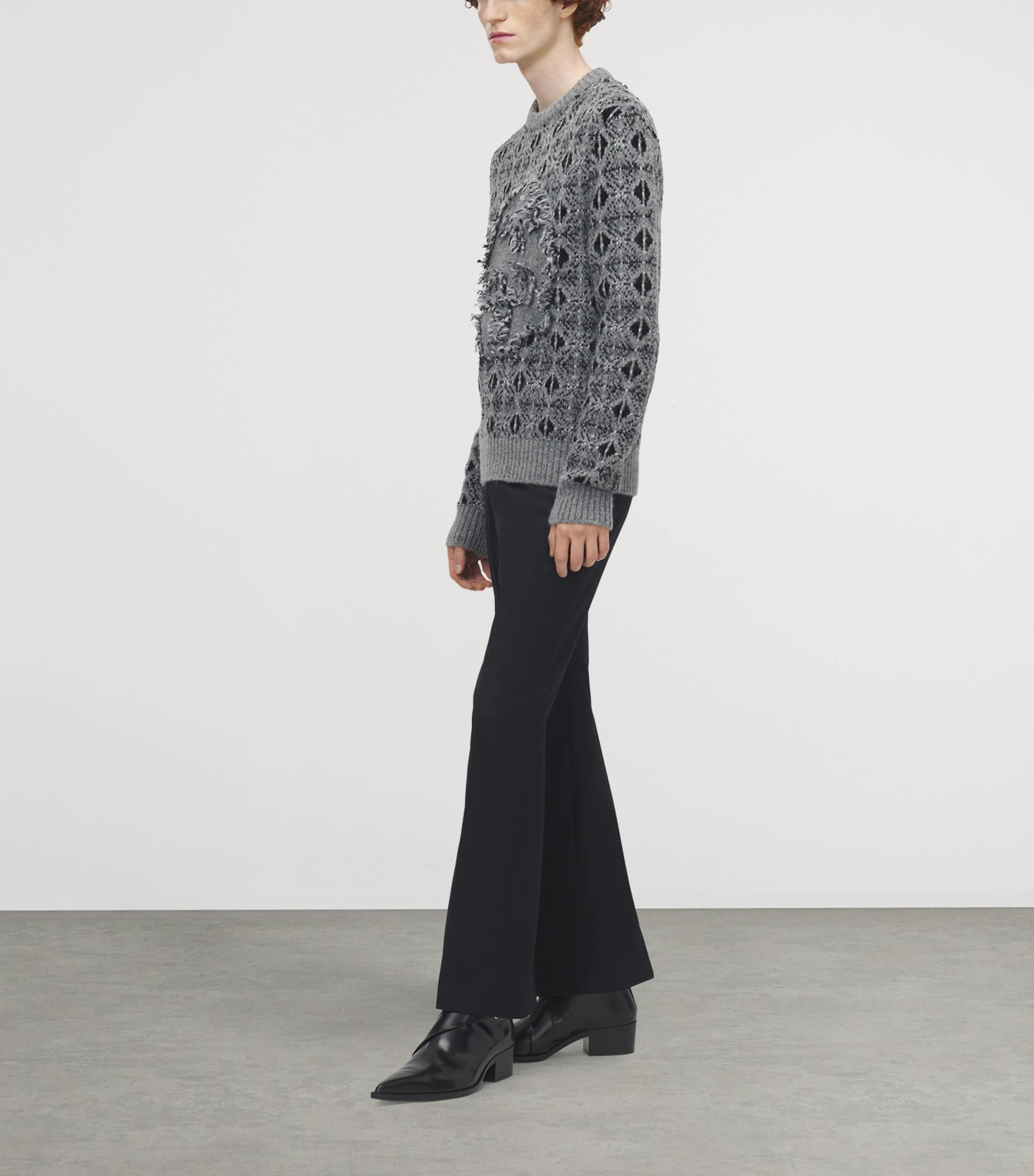 Distressed Skull Fair Isle Sweater 1363 Image 3