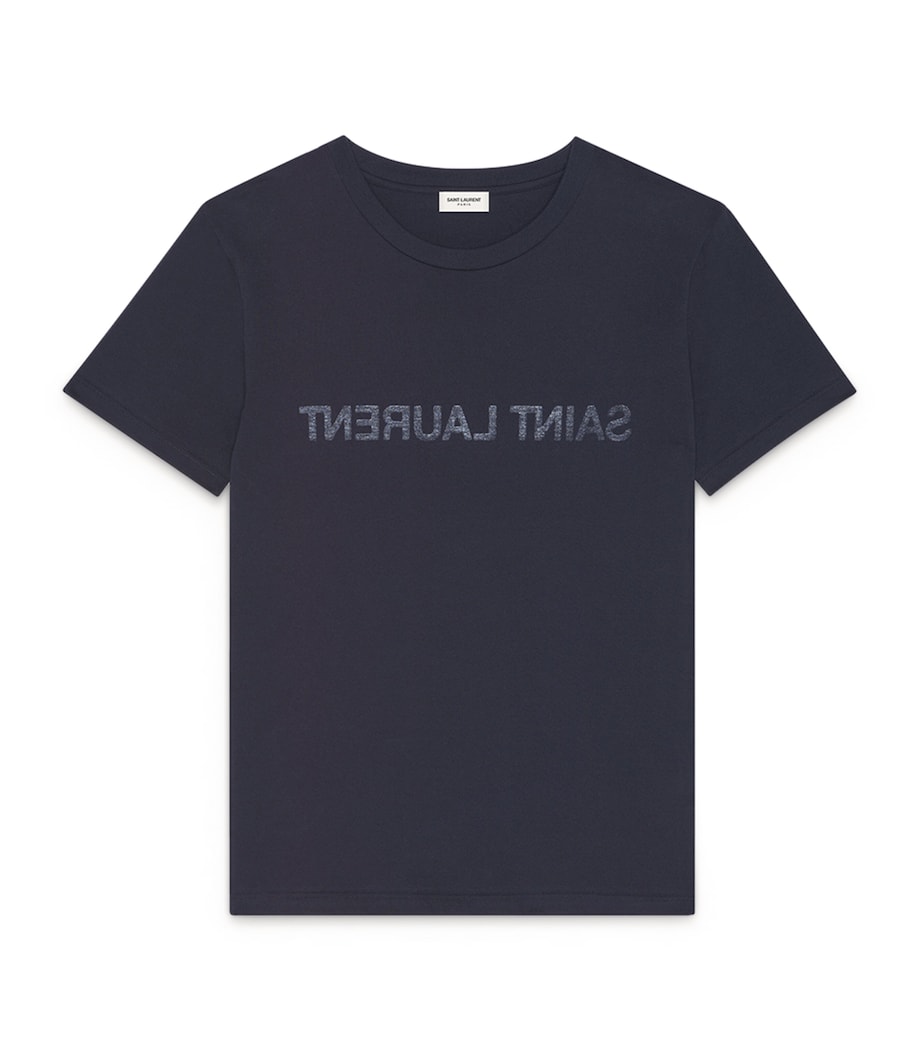 Saint Laurent Mens Logo T-Shirt Image 1