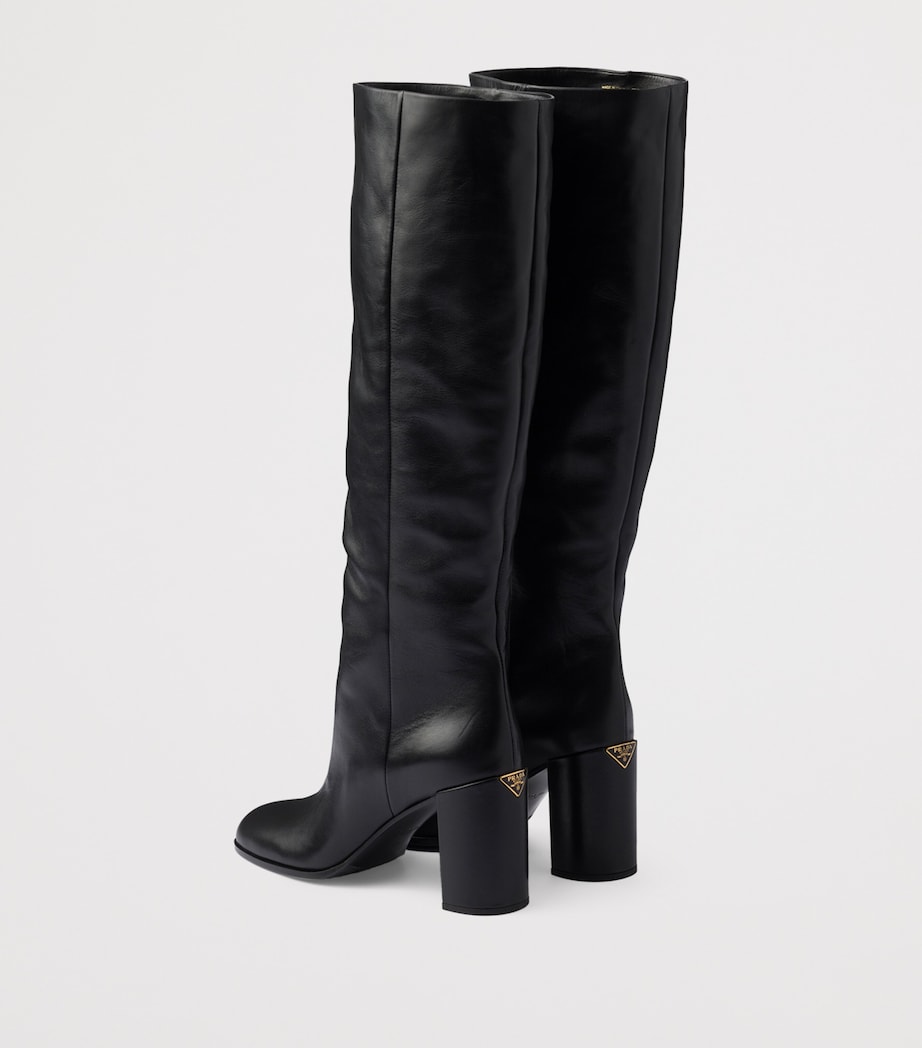 Leather Knee-High Boots F0002 Image 4