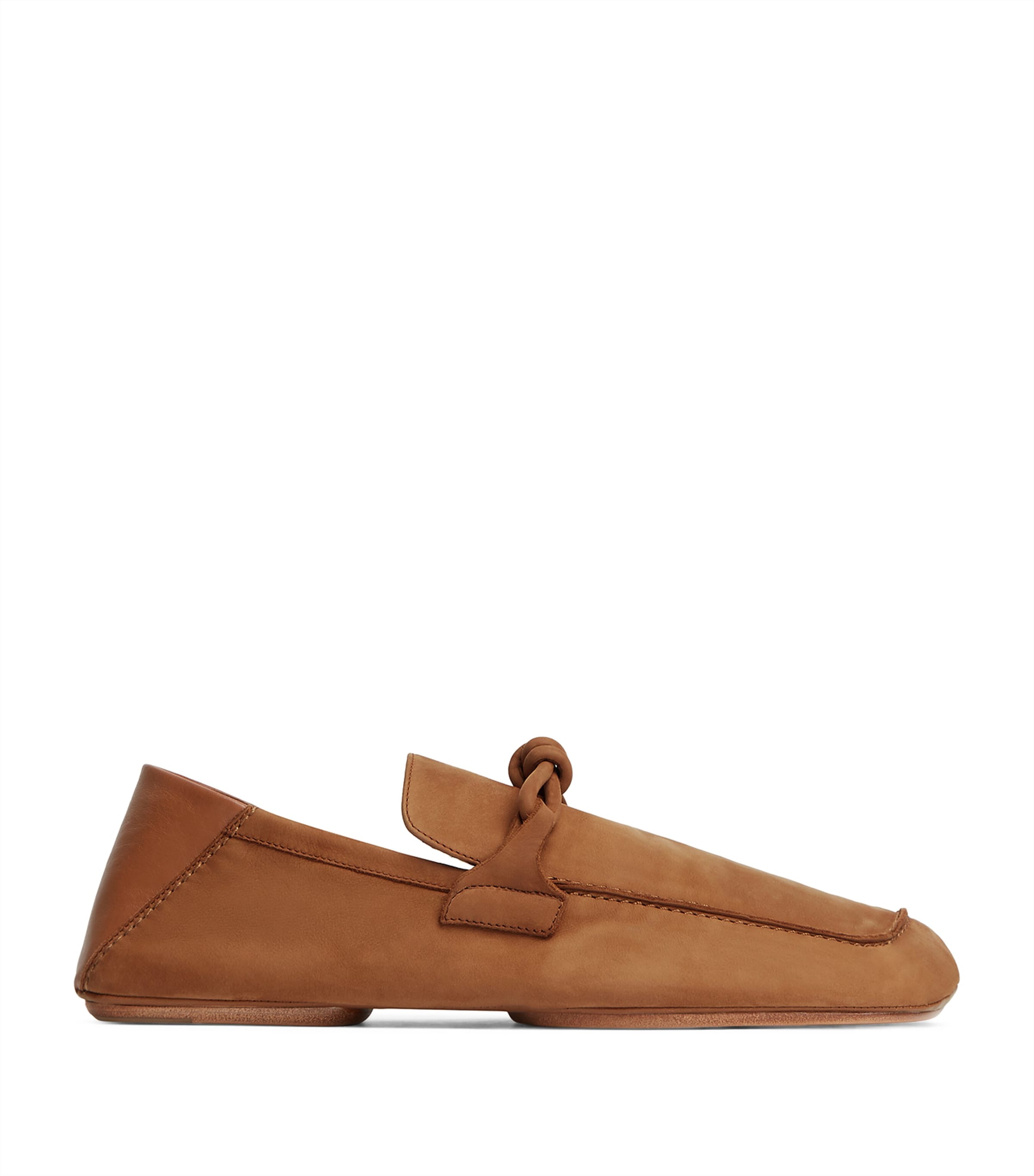 Bottega Veneta Nubuck-leather Daddy Loafers In Brown