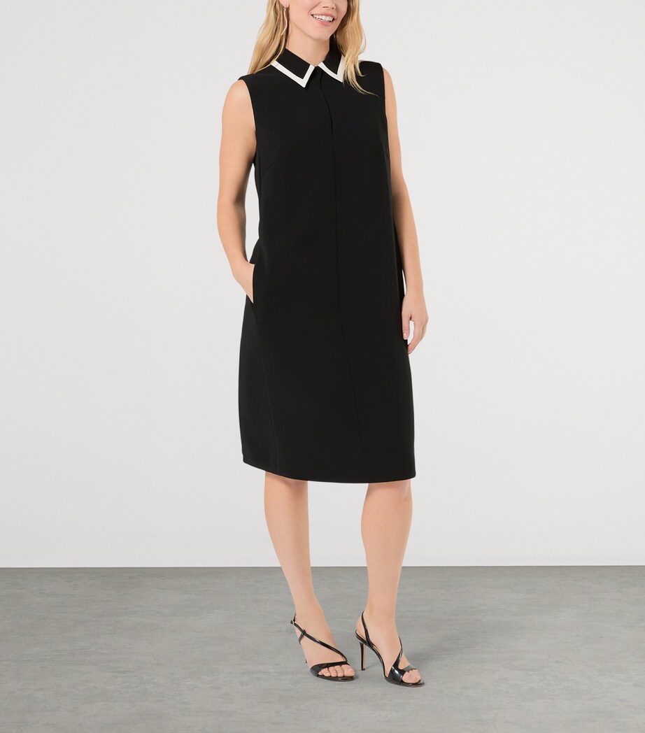 Marina Rinaldi Womens Collared Midi Dress Black Image 2