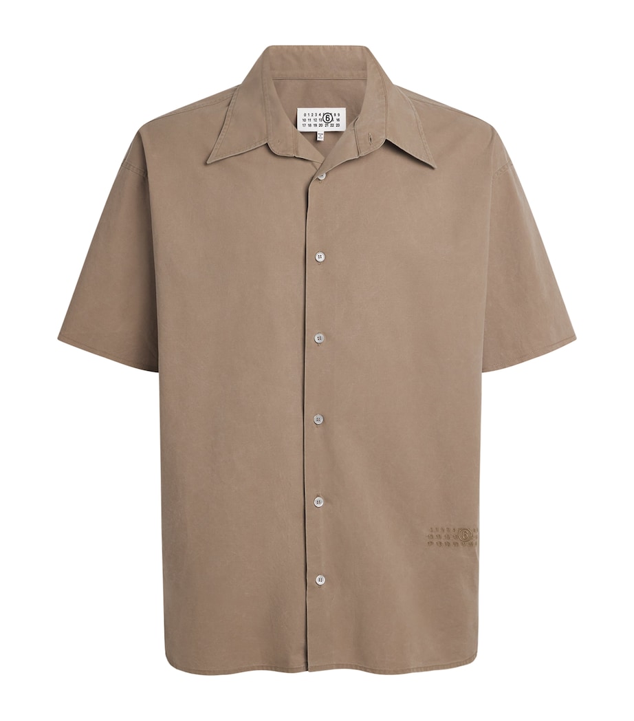MM6 Maison Margiela Mens Cotton Short-Sleeve Shirt Caramel Image 1