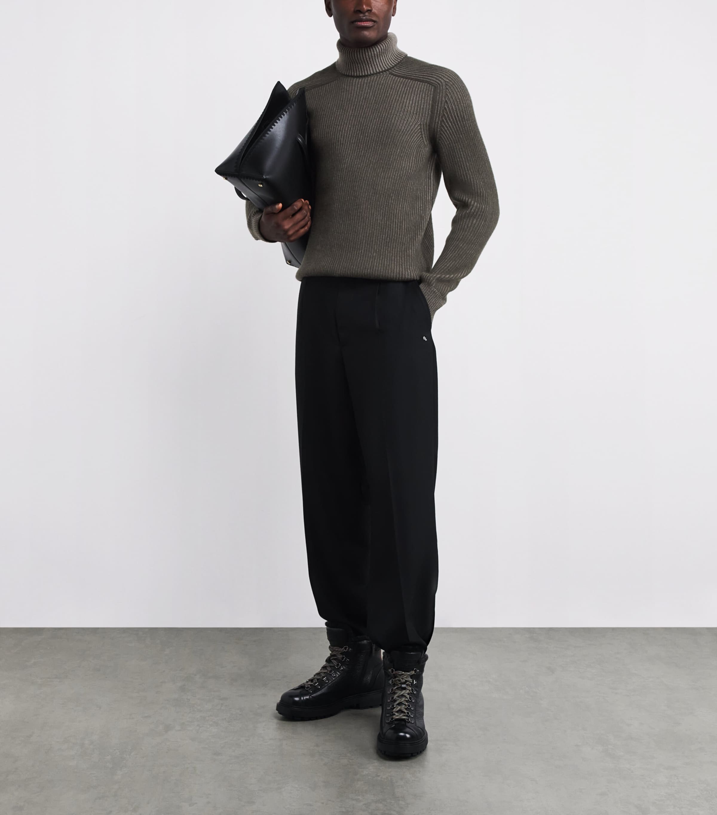 Cashmere Dinghy Rollneck Sweater G11 BOTTLE GREEN Image 2