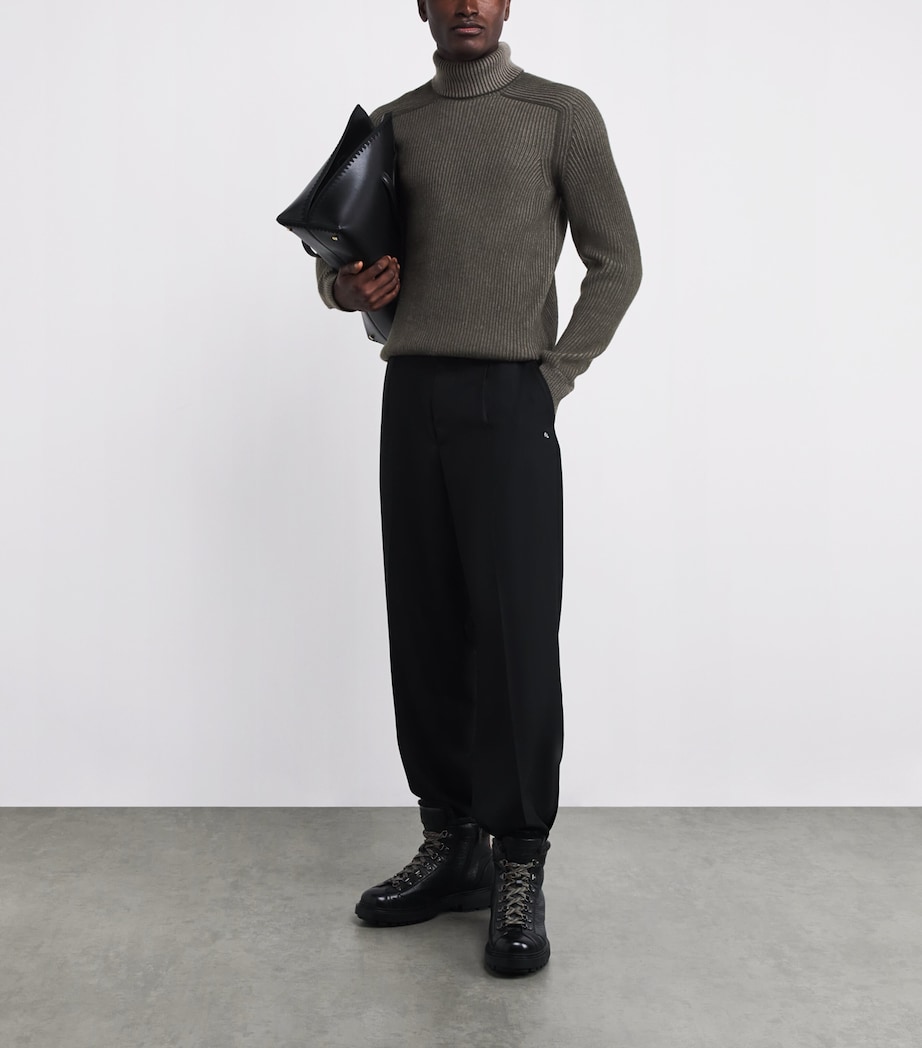 Cashmere Dinghy Rollneck Sweater G11 BOTTLE GREEN Image 2